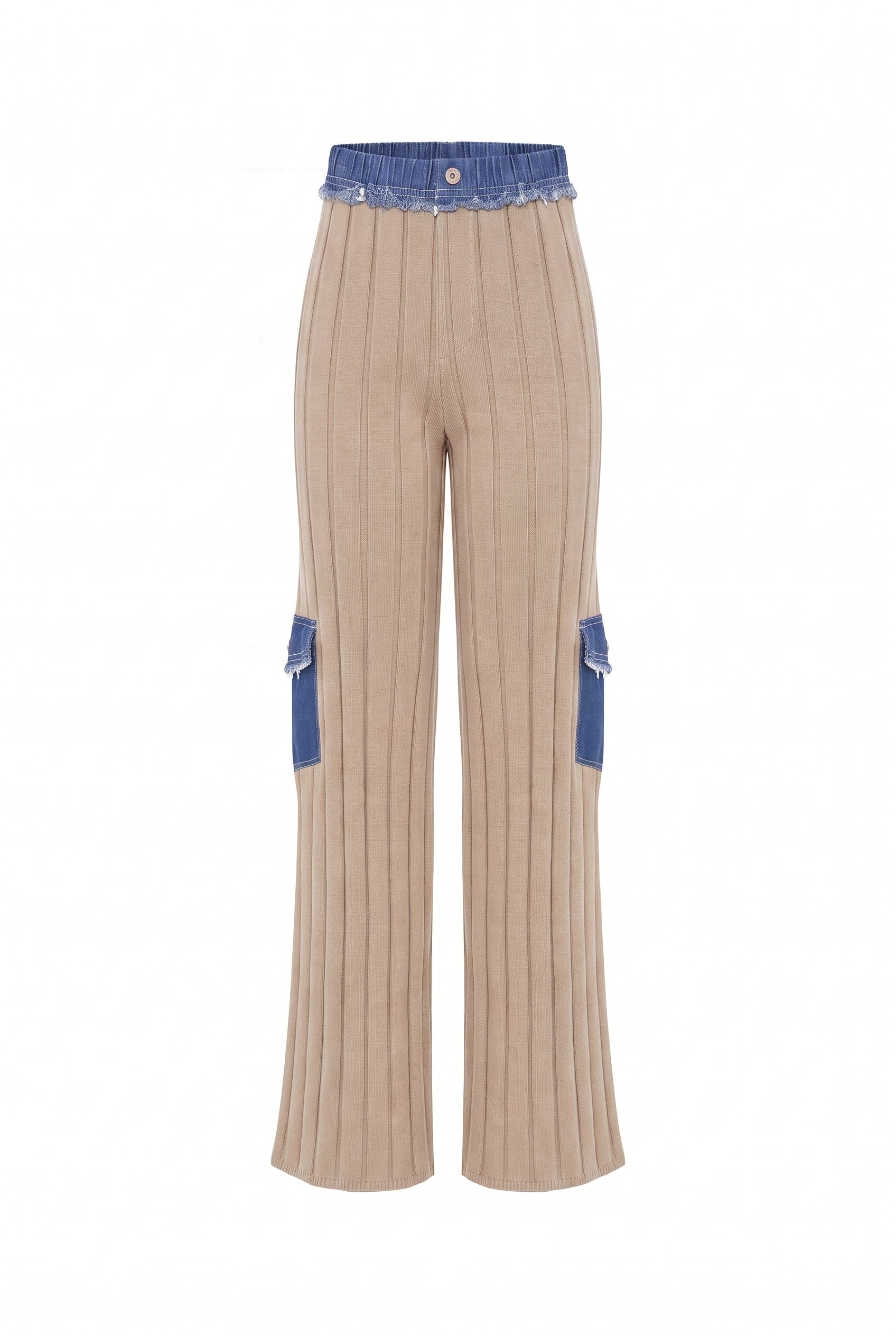 Jolie Knit Contrast Cargo Pants