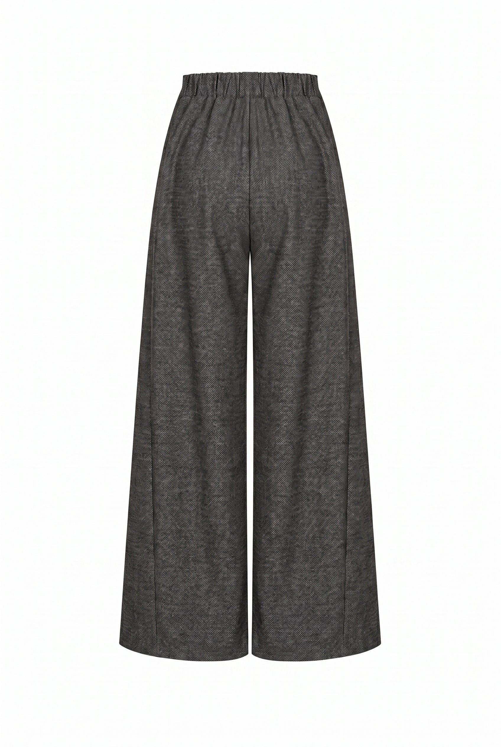 Draped Twill Wide Pants