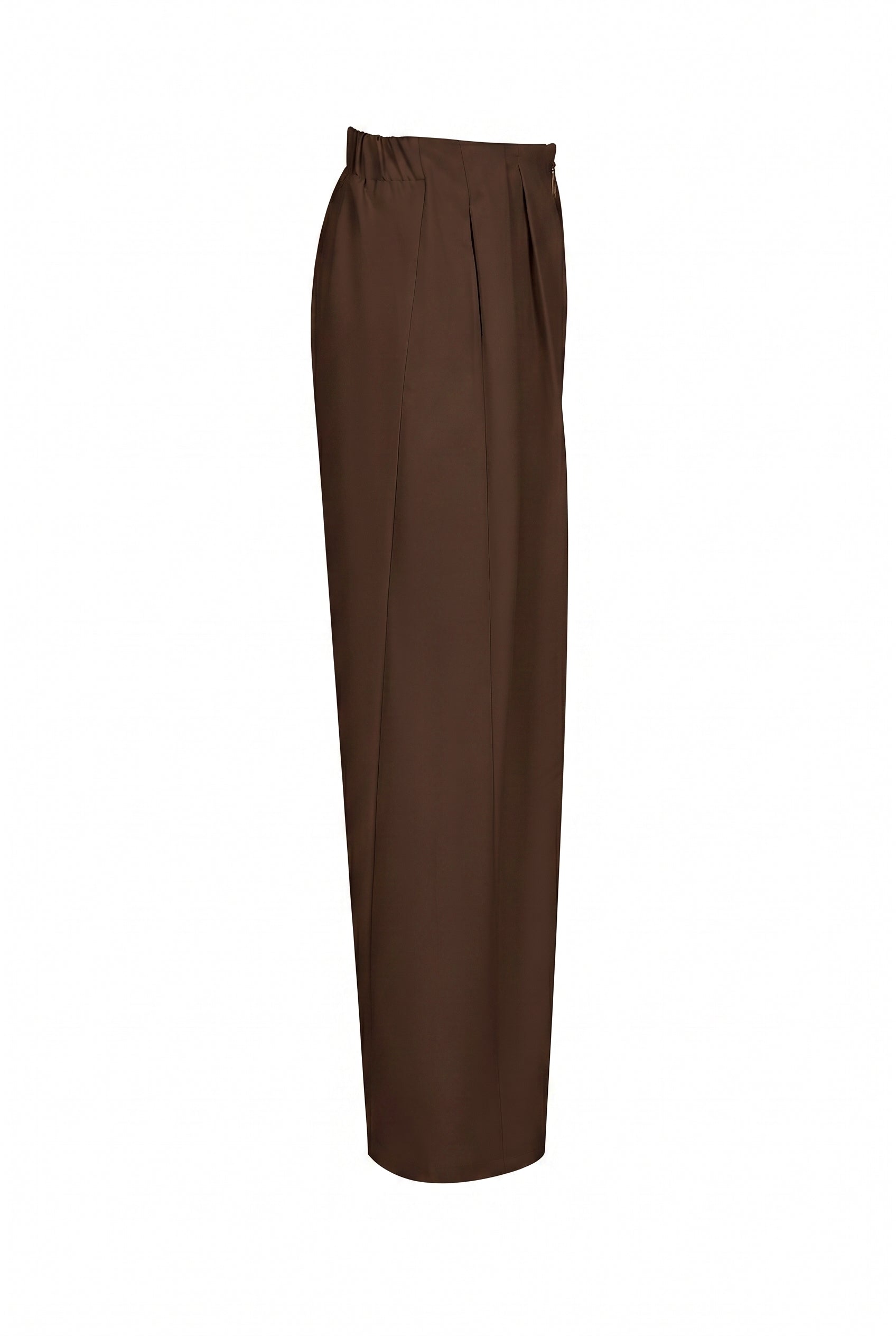 Draped Twill Wide Pants
