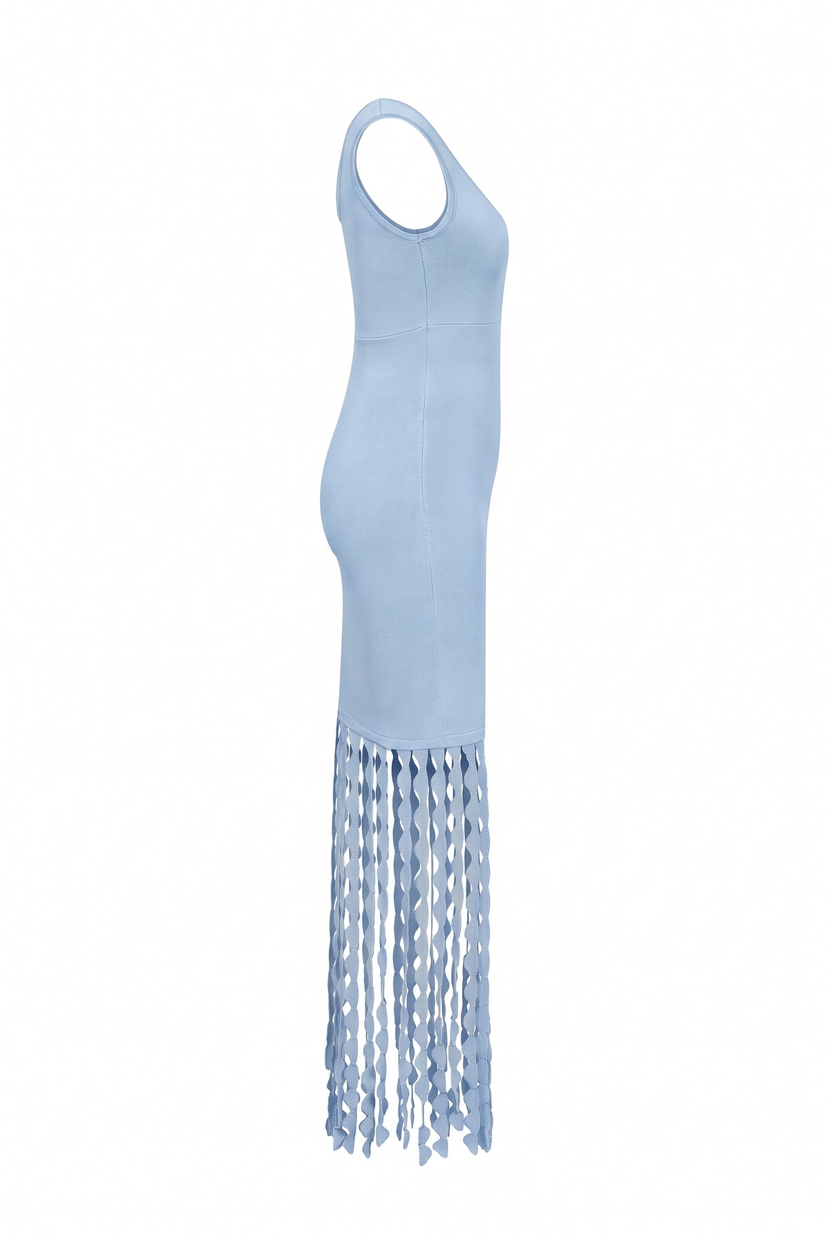 Knit Slvls Scallop Fringe Dress