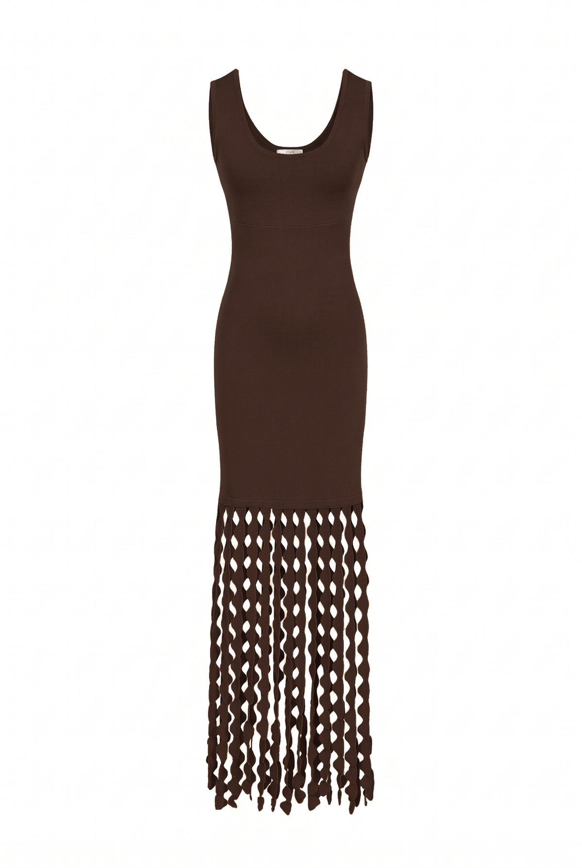 Knit Slvls Scallop Fringe Dress