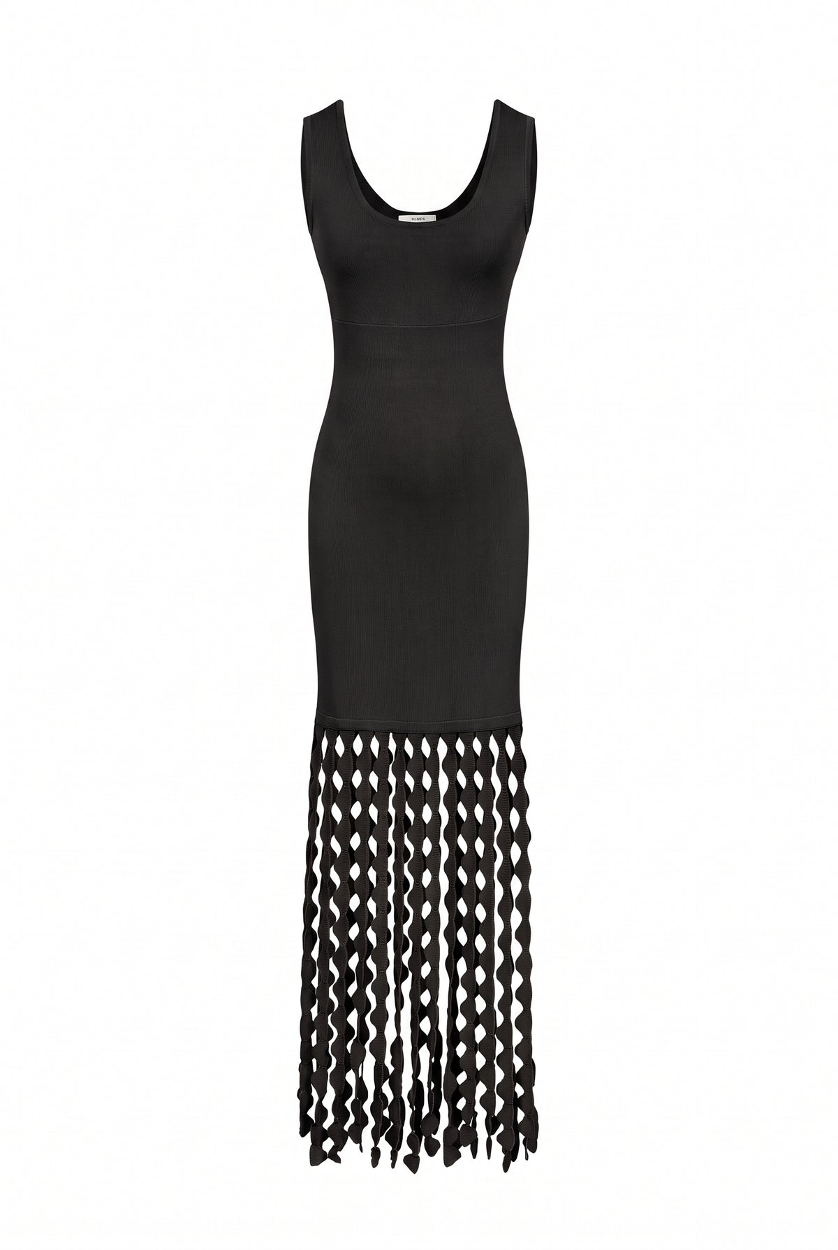 Knit Slvls Scallop Fringe Dress