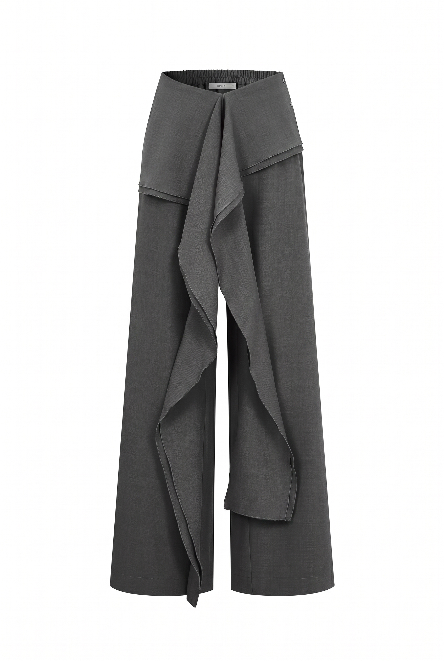 Thea Woven Draped Pants With Back Elastic Waist