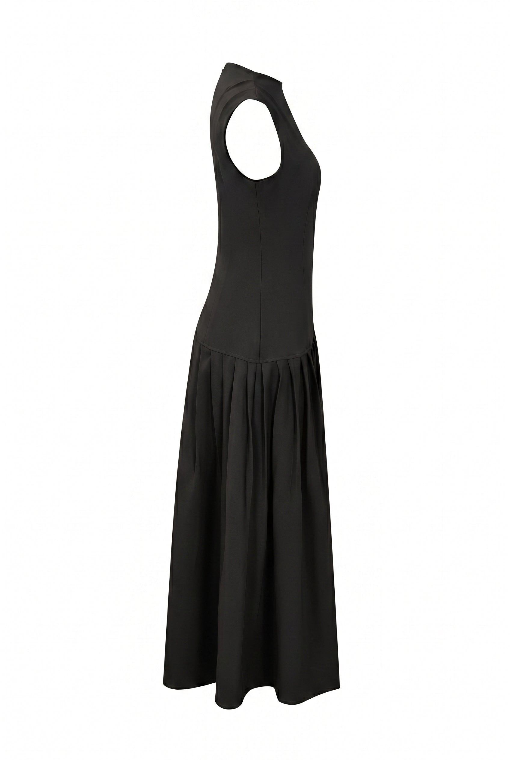 Sleeveless Maxi Dress with Pleats