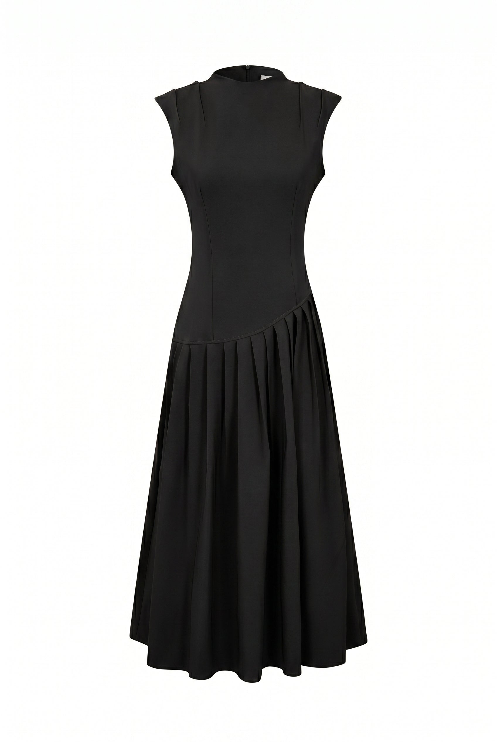 Sleeveless Maxi Dress with Pleats