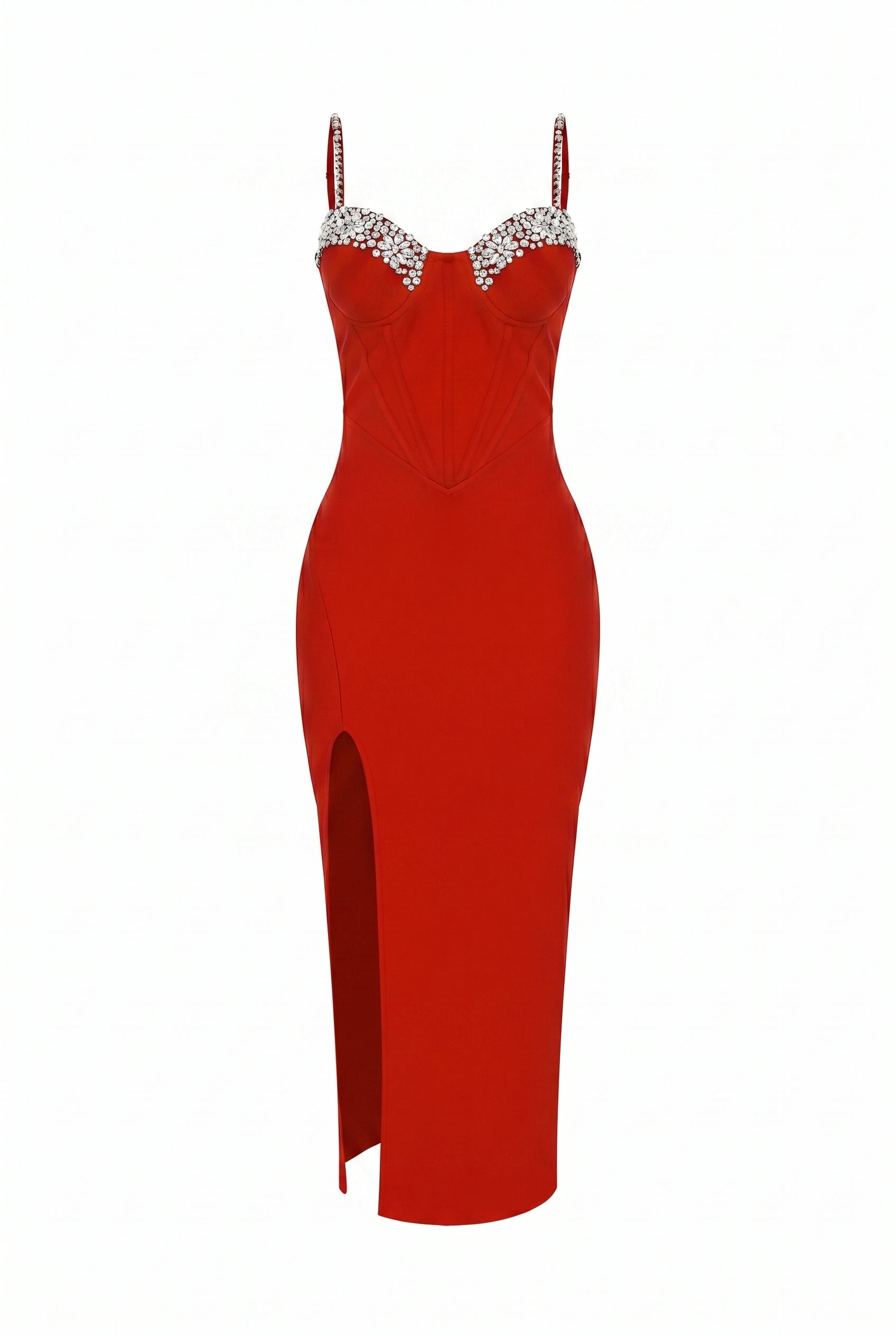 Bandage Embellished Corset Midi Dress