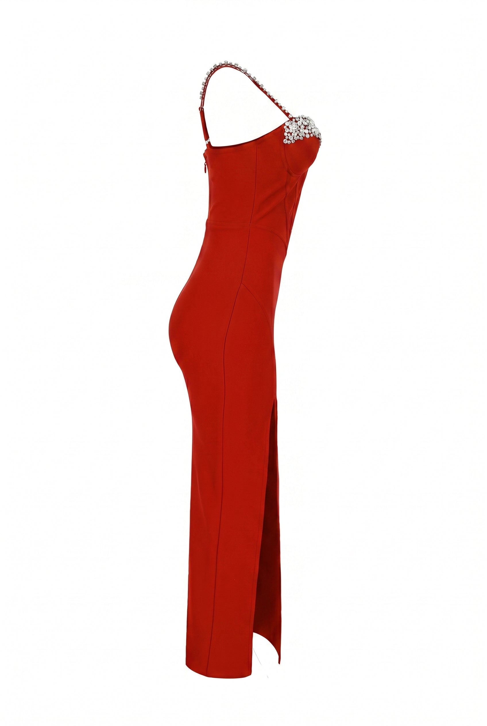 Bandage Embellished Corset Midi Dress