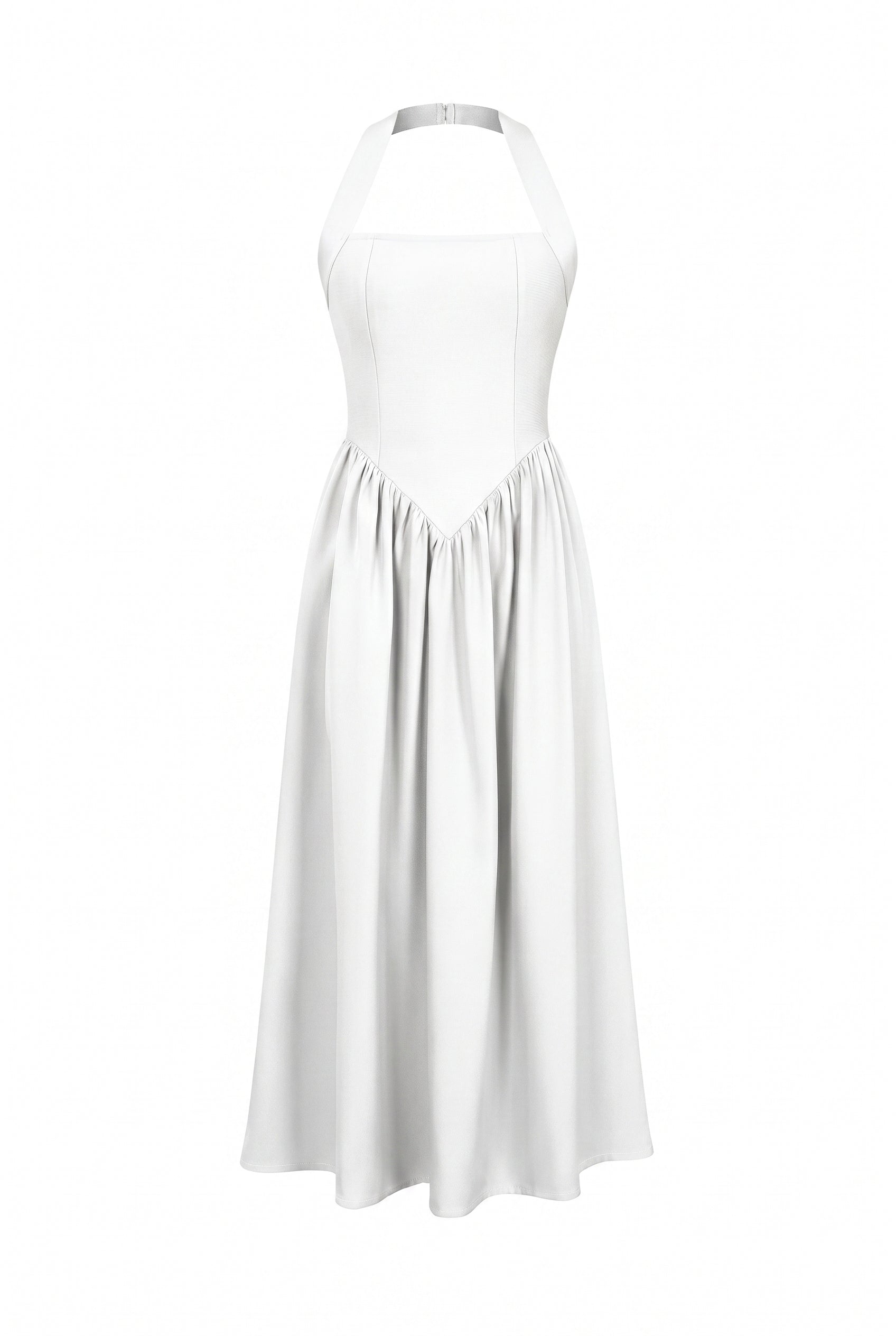 Halter Neck Flared Bandage Dress