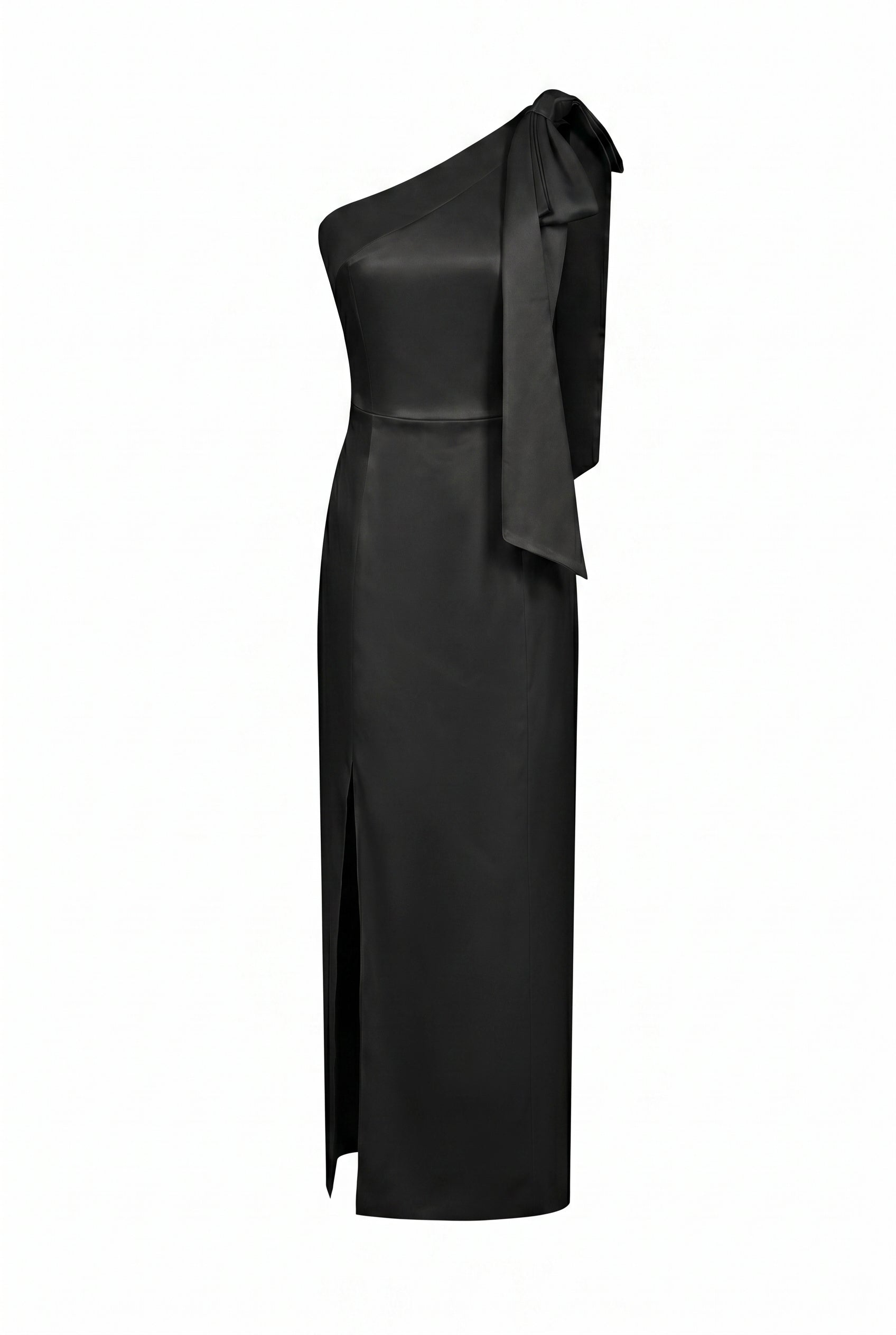 Woven One Shoulder Dress with Big Bow