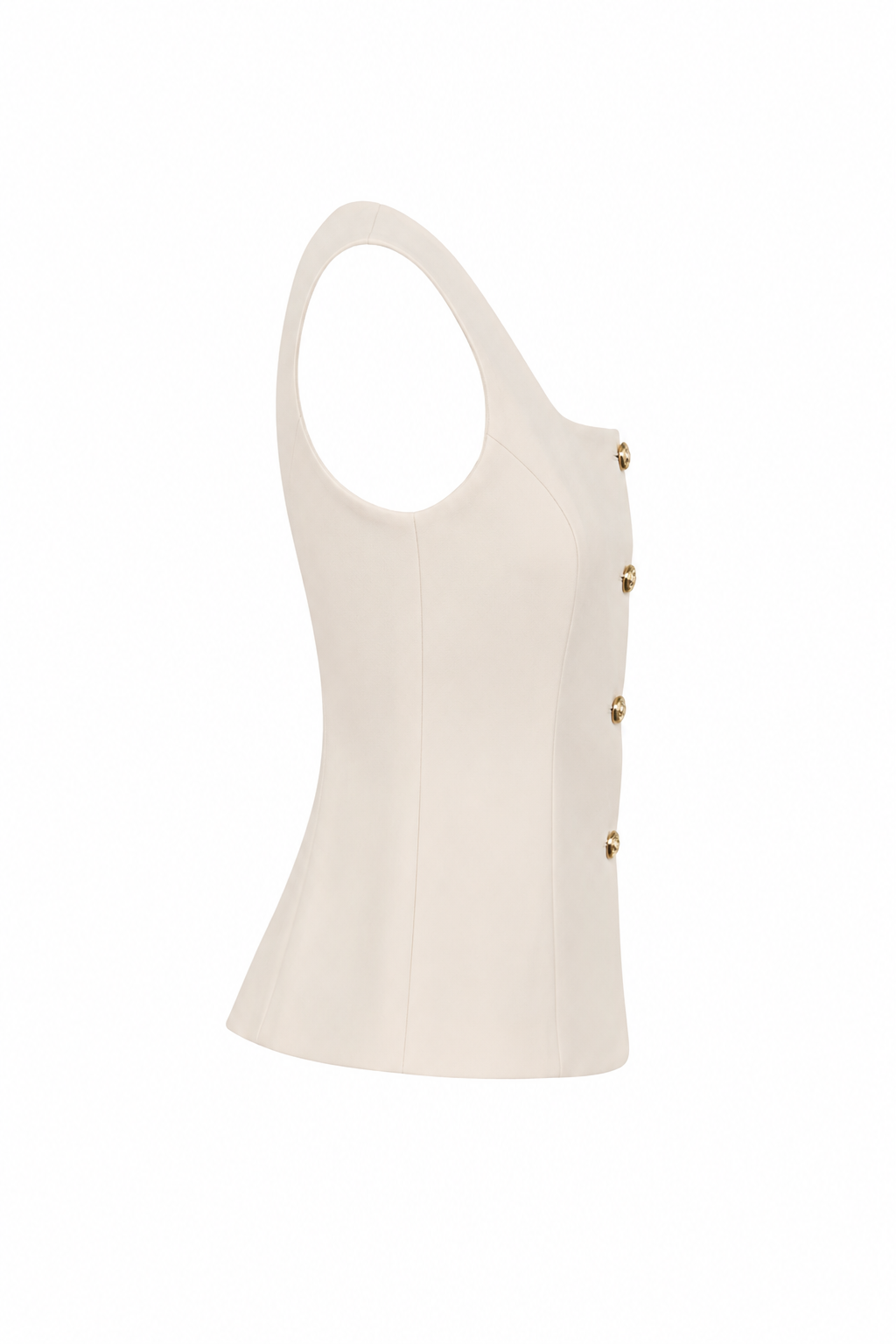Pu Leather Fitted Vest