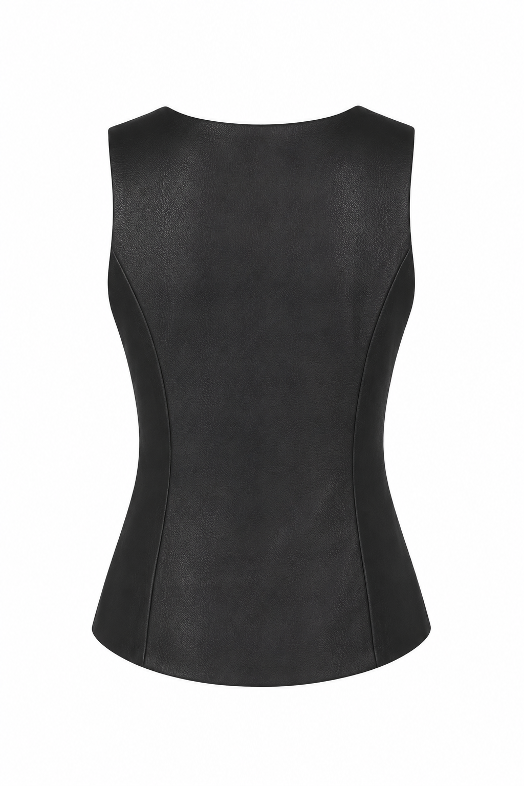 Pu Leather Fitted Vest
