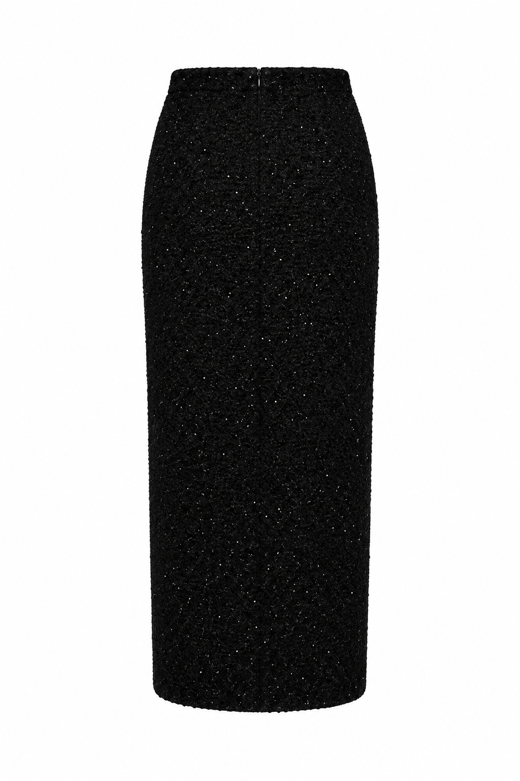 Ines Tweed Midi Skirt With Corset Detail And Slit