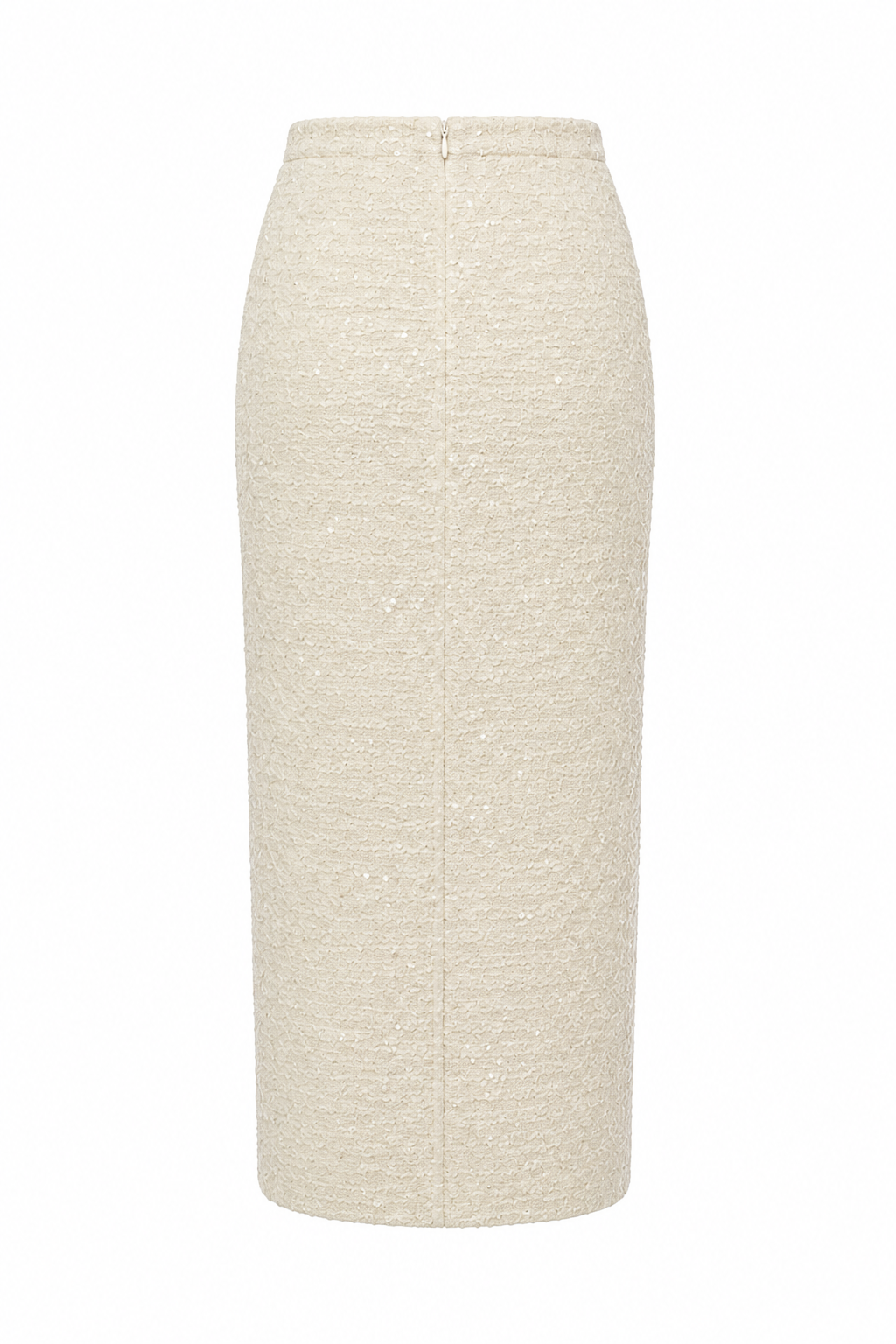 Ines Tweed Midi Skirt With Corset Detail And Slit
