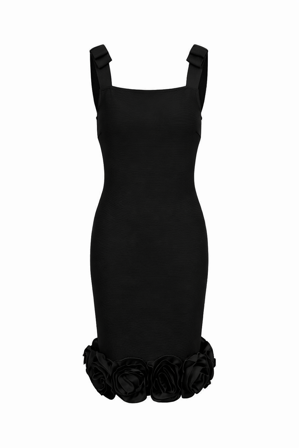 Bow-Strap Rosette Bandage Dress