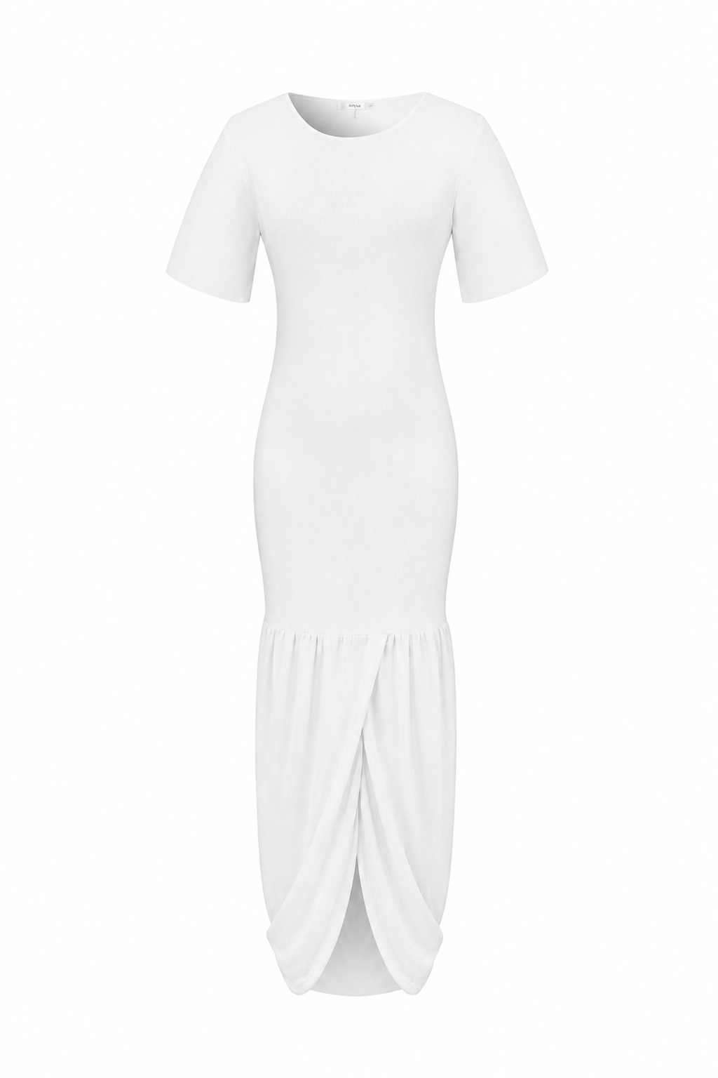 Cocoon Drop-Waist Maxi Knit Short Sleeve Dress