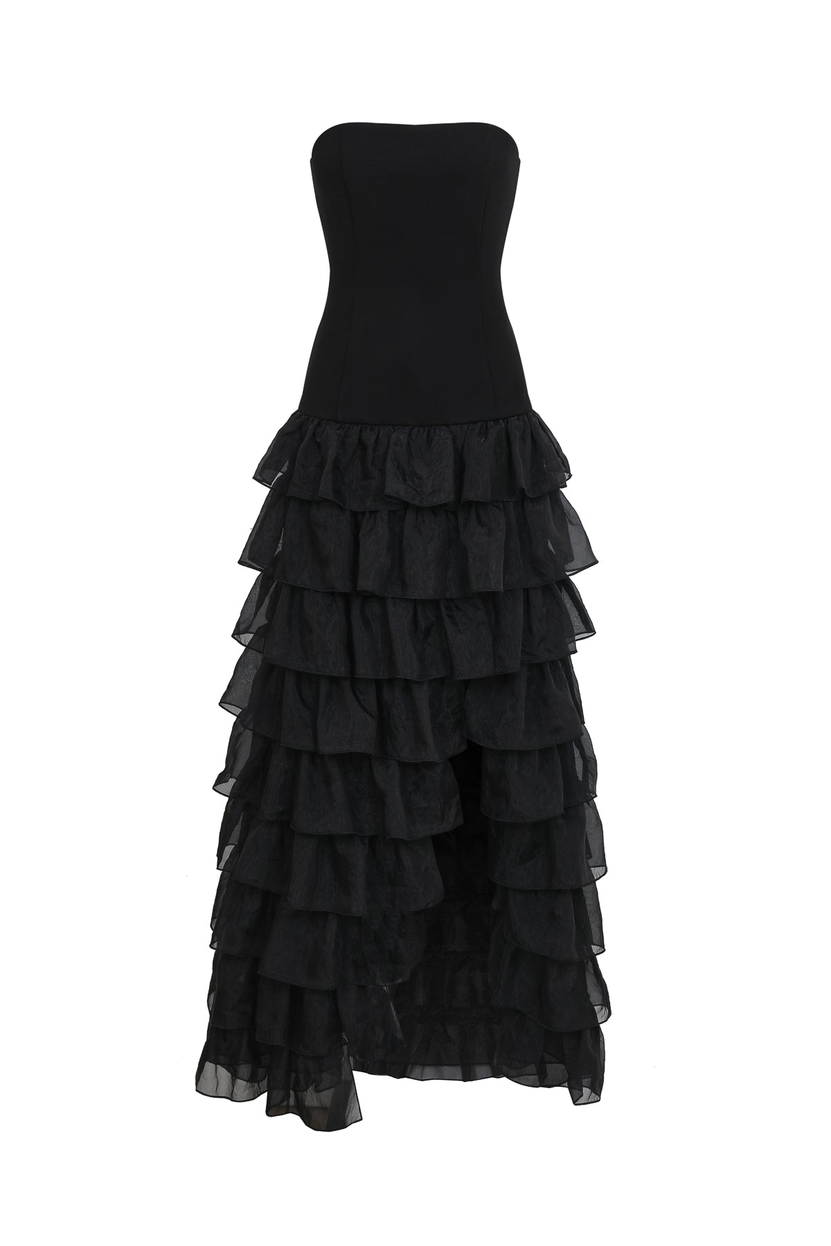 Dramatic Long Tier Tube Dress