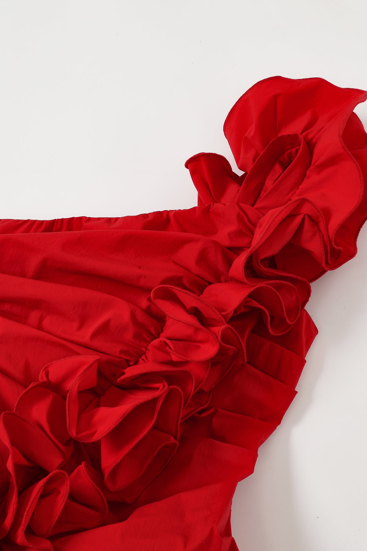 Asymmetric Ruffle Accent Dress