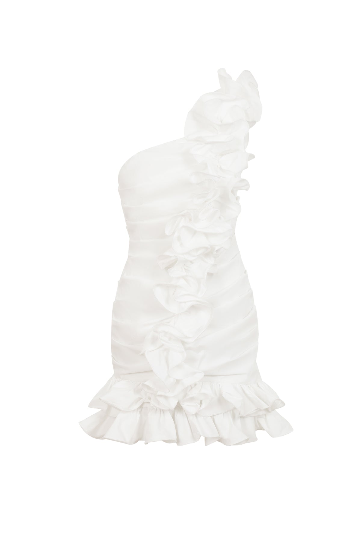 Asymmetric Ruffle Accent Dress