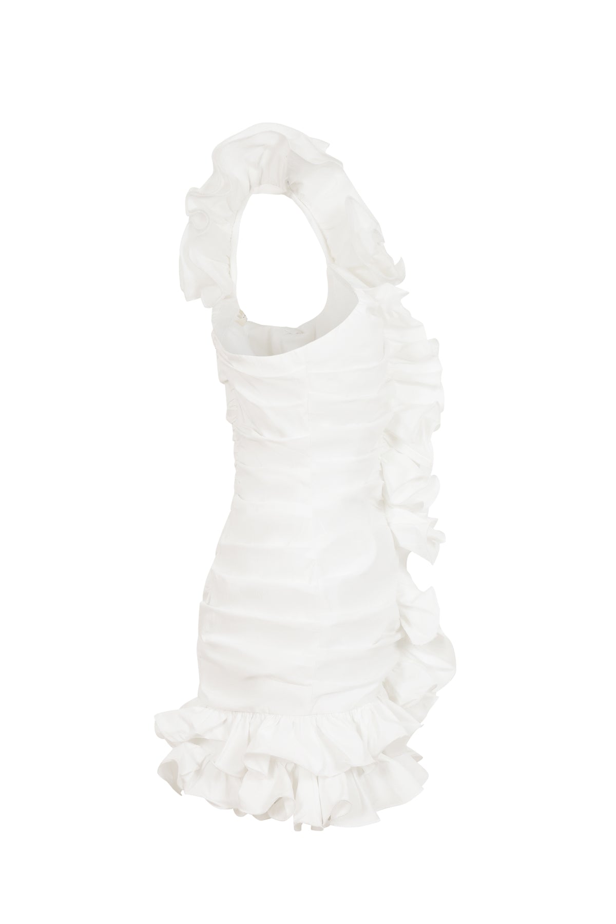 Asymmetric Ruffle Accent Dress