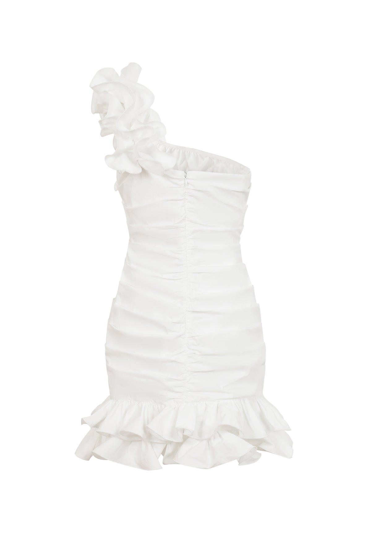 Asymmetric Ruffle Accent Dress