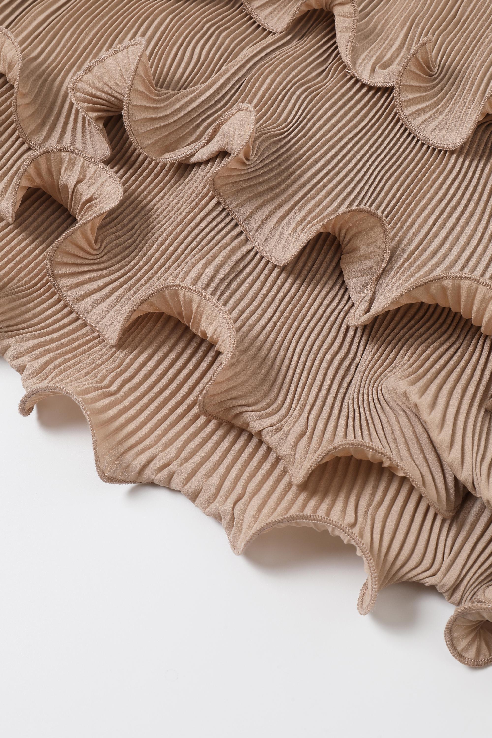 Ruffled Ope Back Maxi Dress