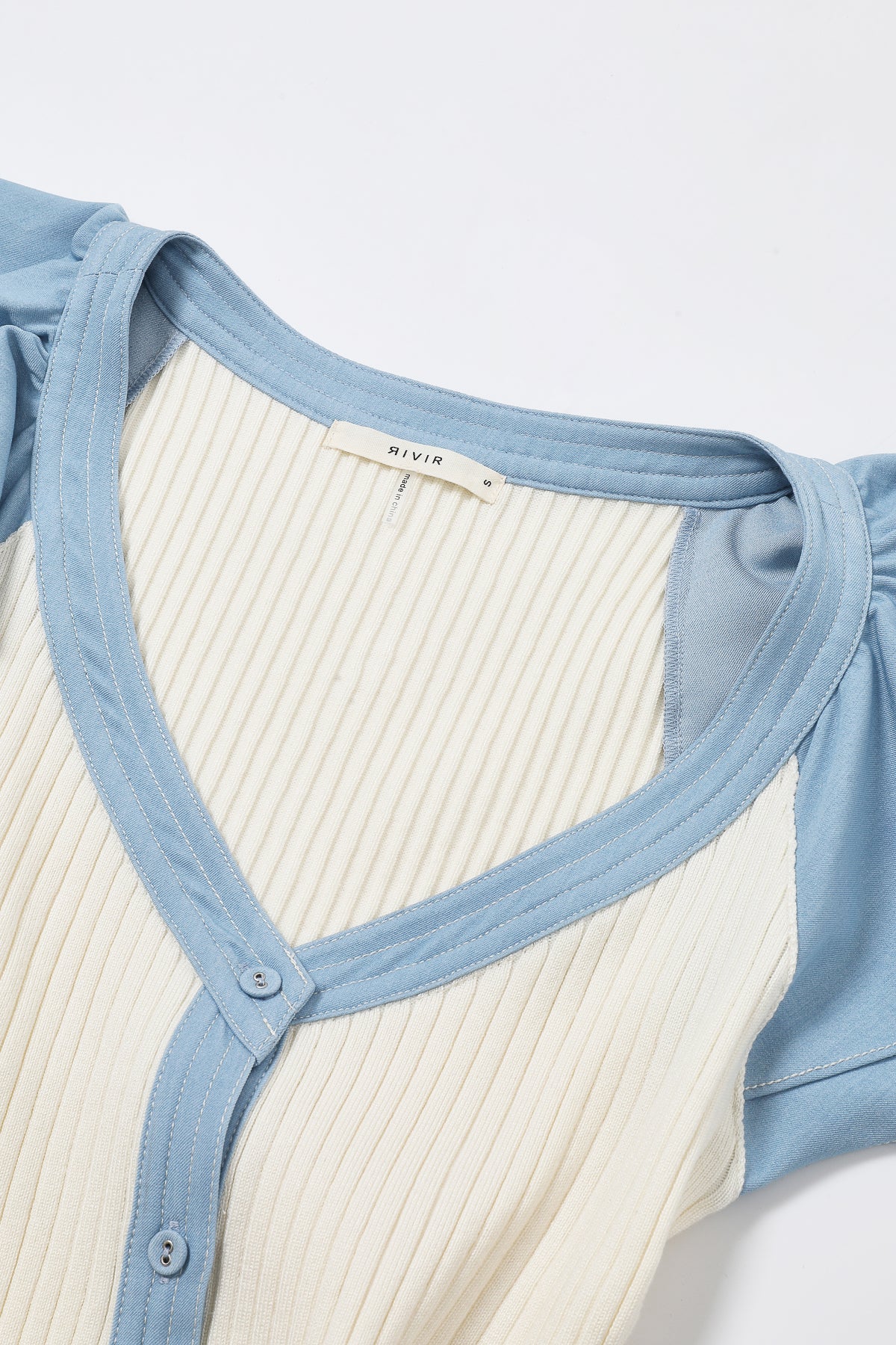 Maribel Knit Flutter Midi Mix Media Dress