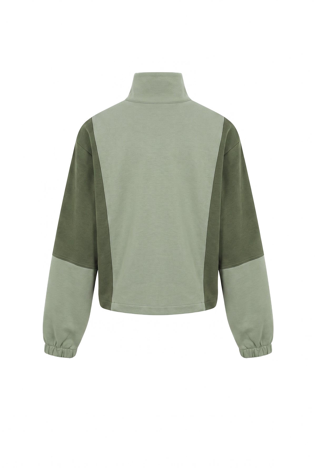 Knit Woven Mix Sporty SweatShirt
