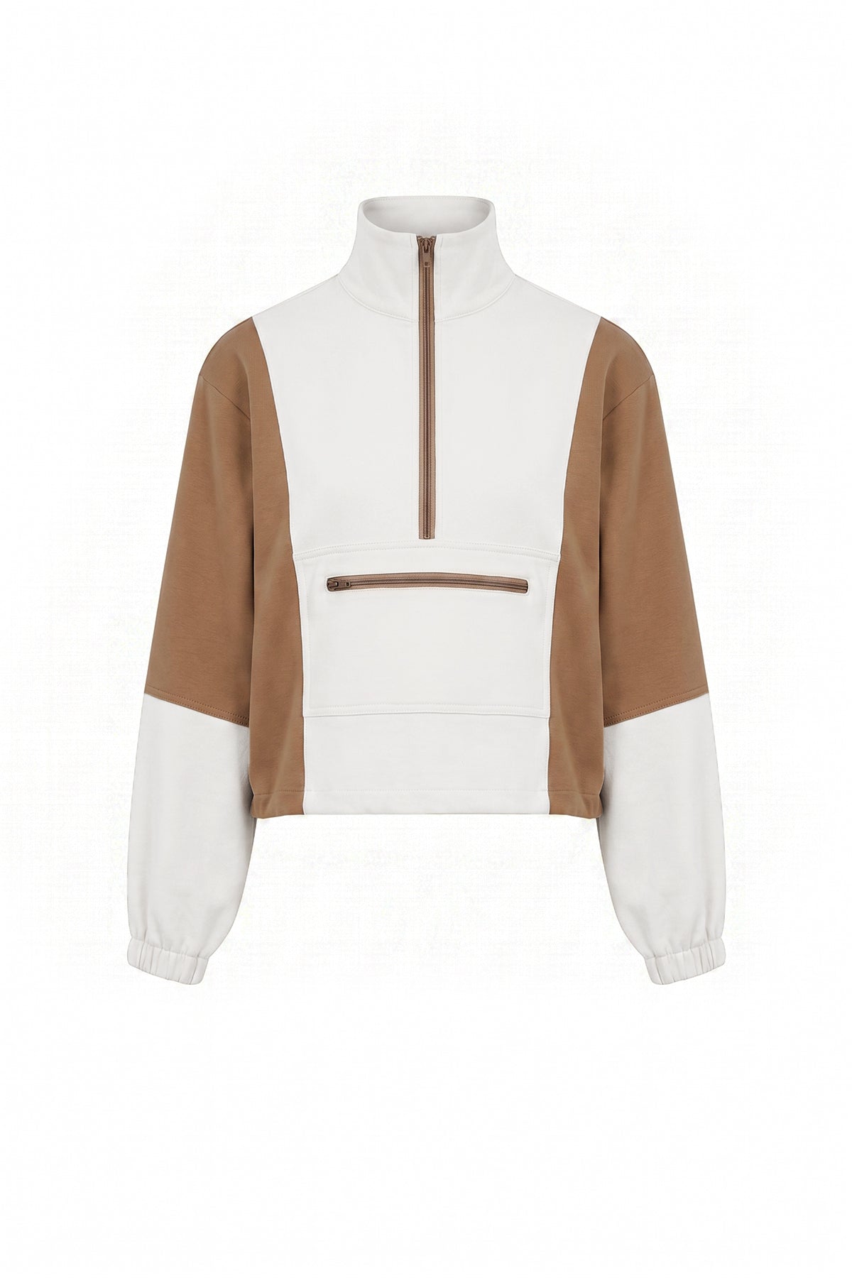 Knit Woven Mix Sporty SweatShirt