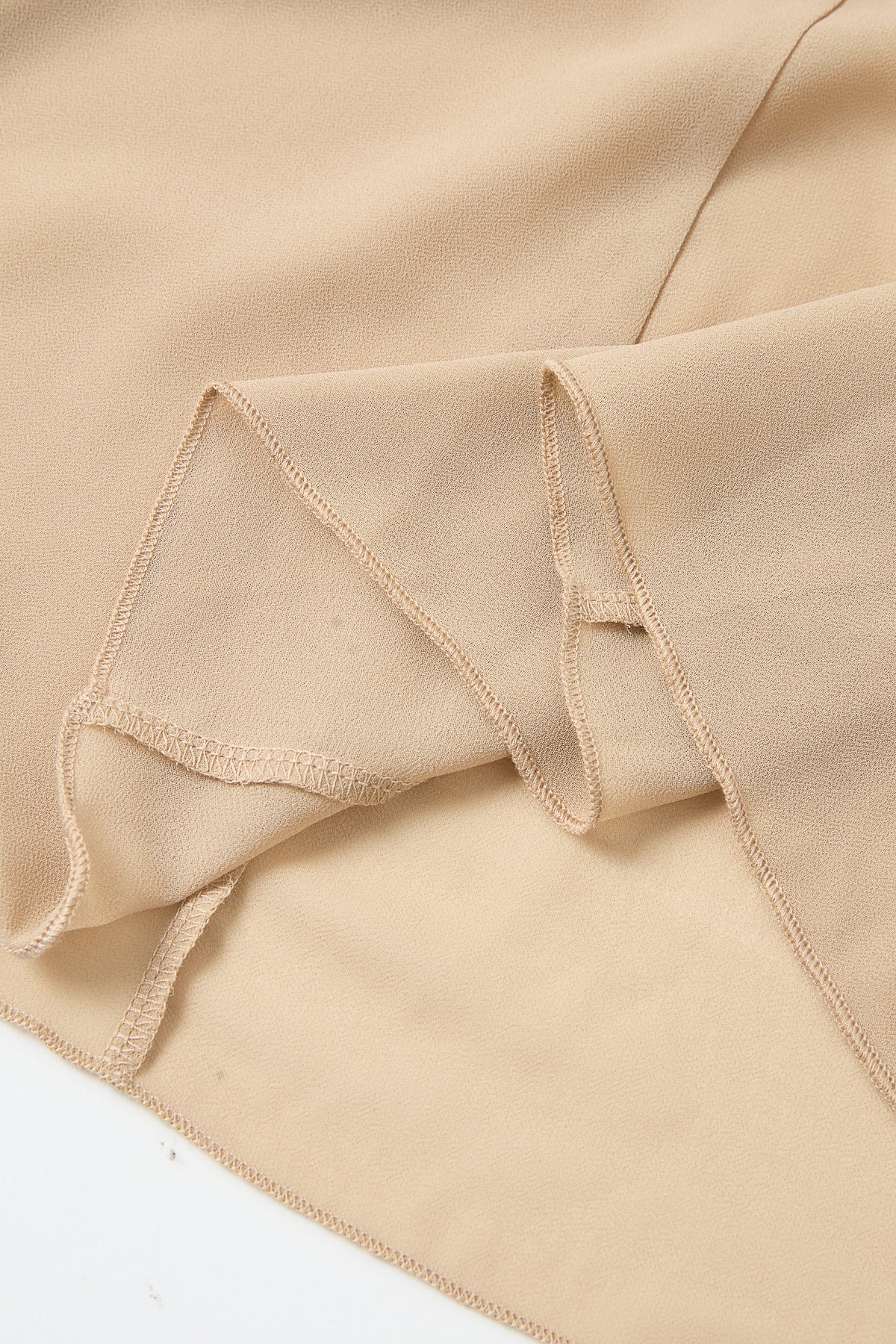 Cowl Neck Satin Chiffon Maxi Dress