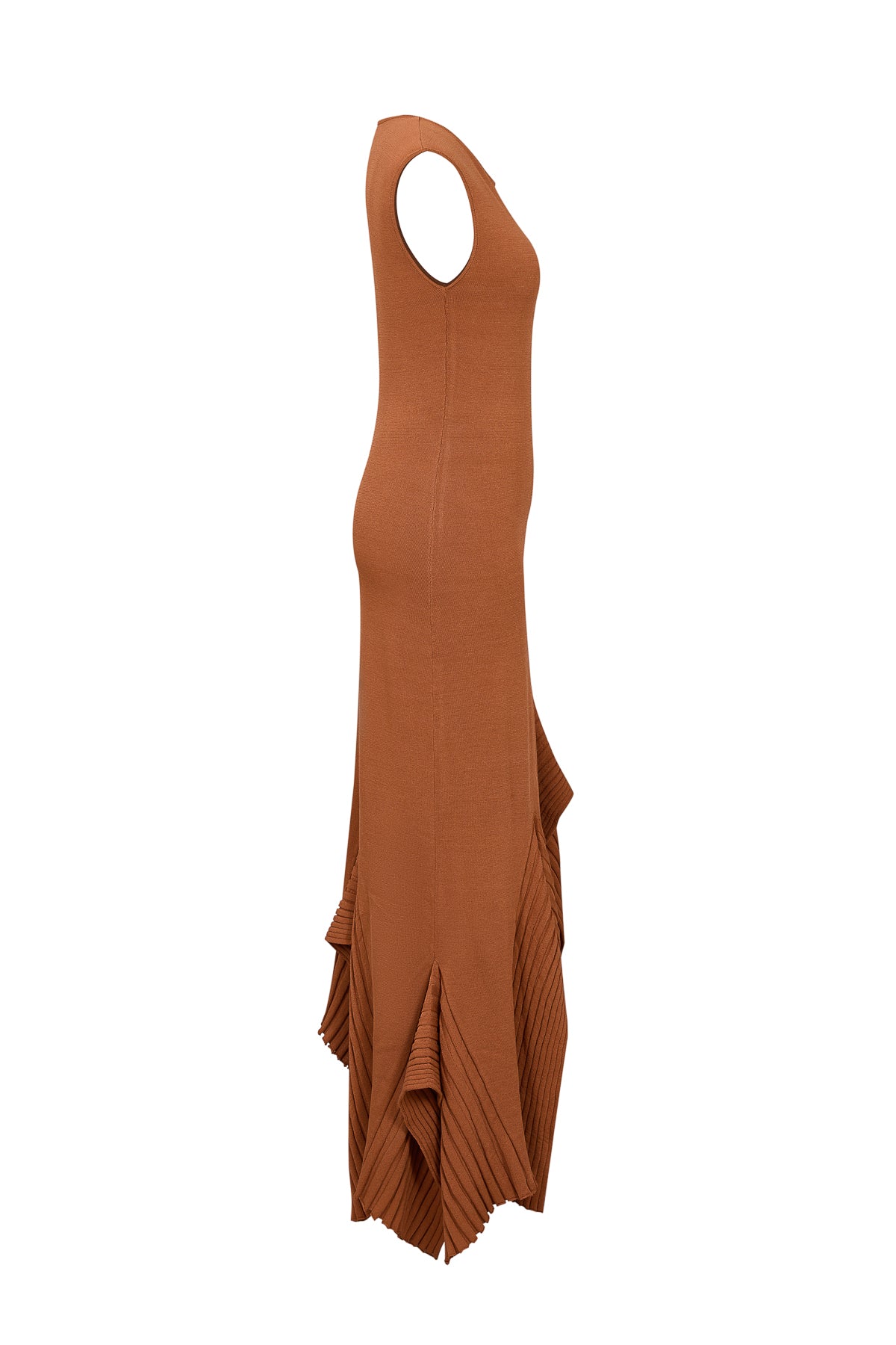 Asymmetric Knit Midi Dress