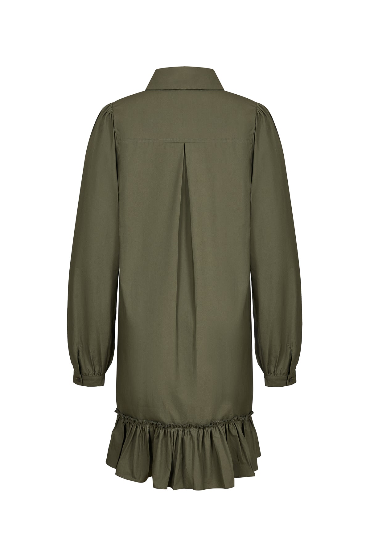 Ruffle Details Shirt Mini Dress