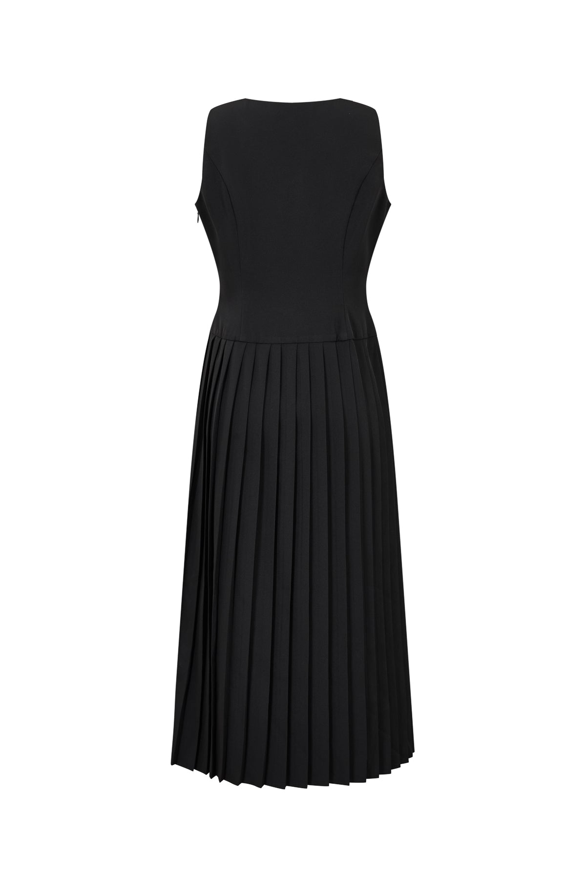 Pleated Detail Midi Dress