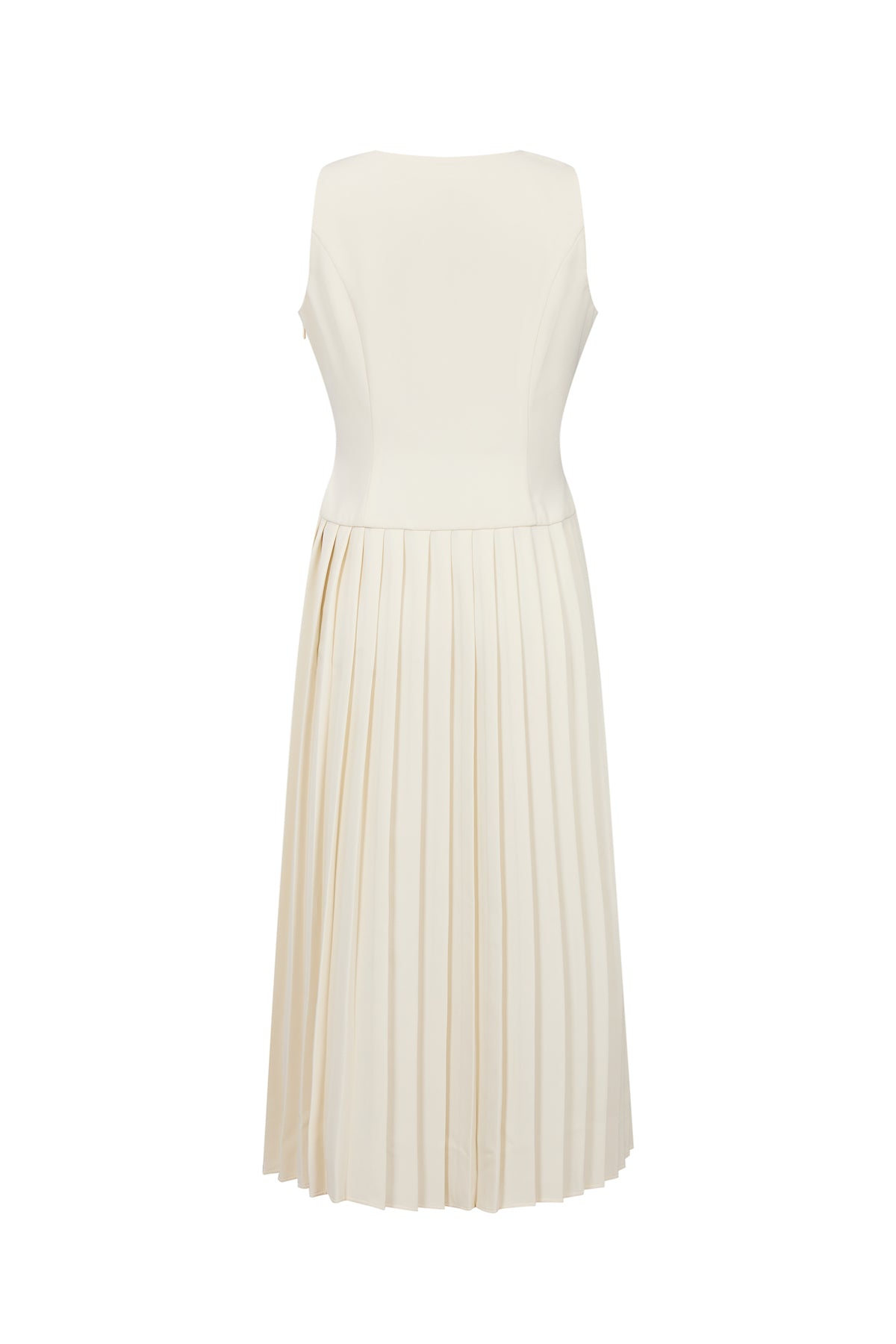 Pleated Detail Midi Dress