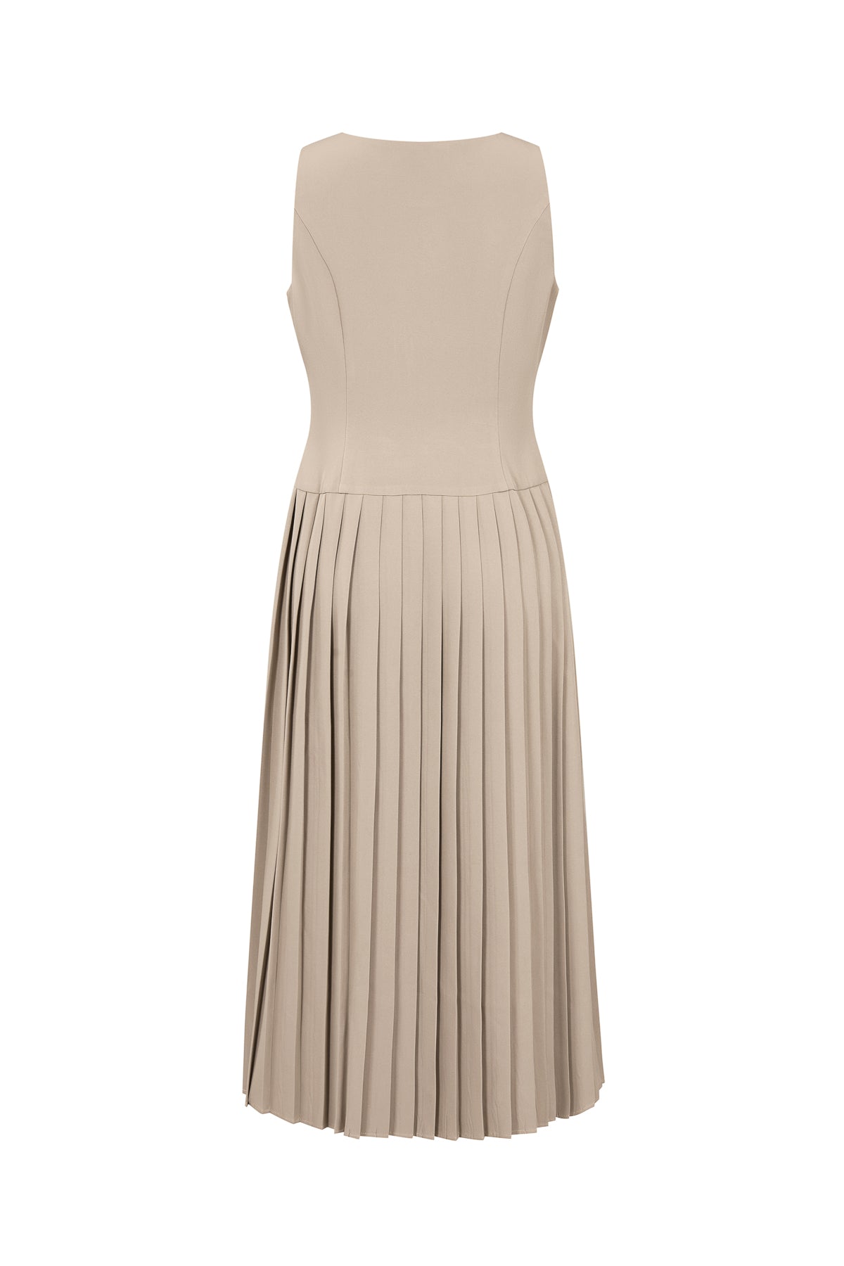 Pleated Detail Midi Dress