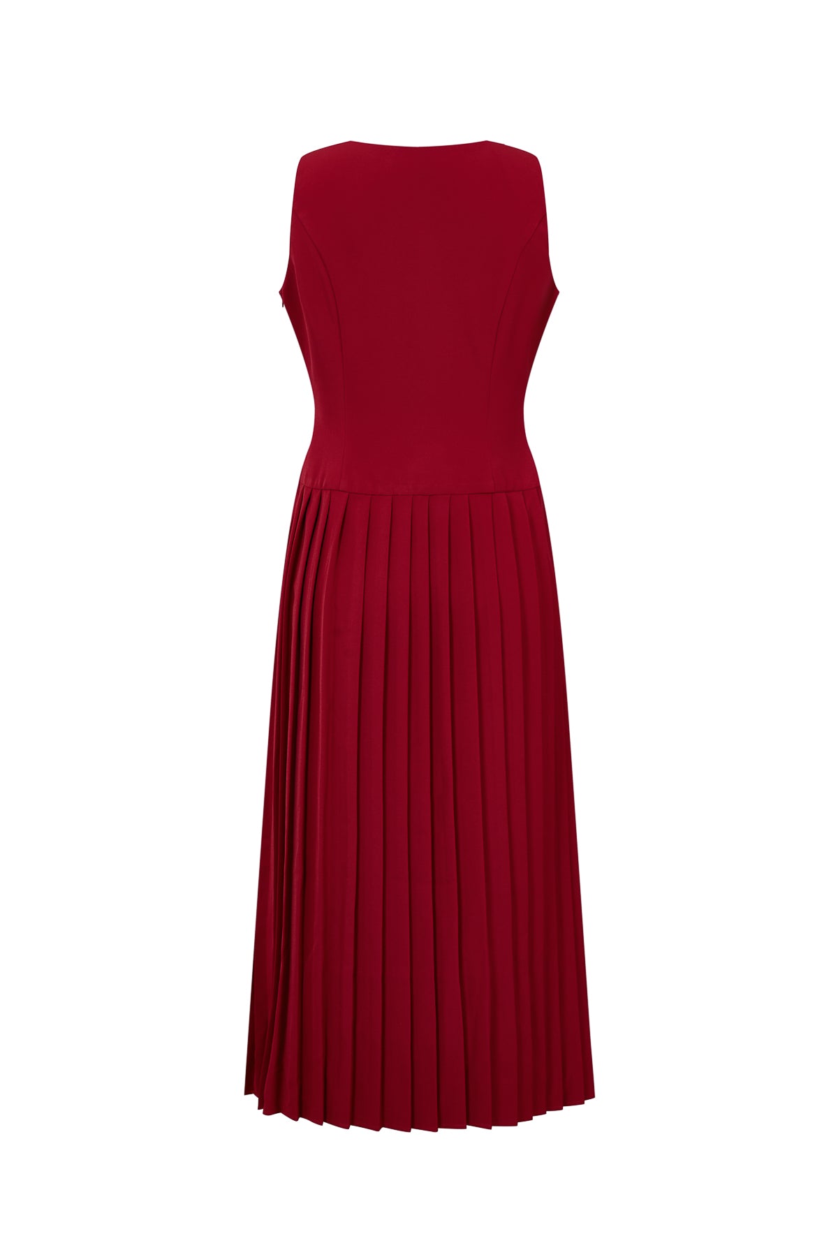 Pleated Detail Midi Dress