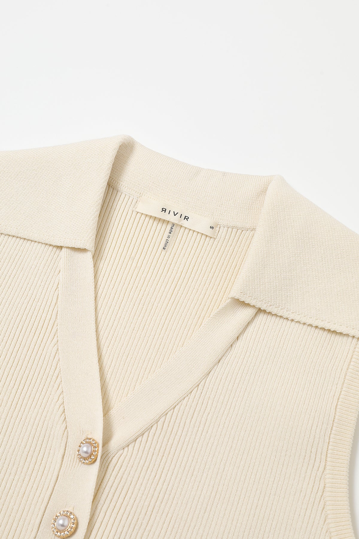 Scallop detail Knit Poplin Midi Dress