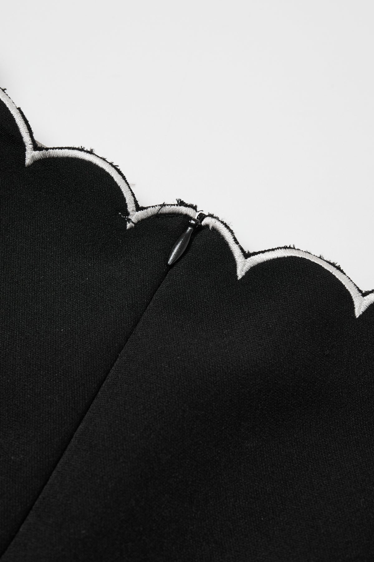 Scallop Detail Midi Dress