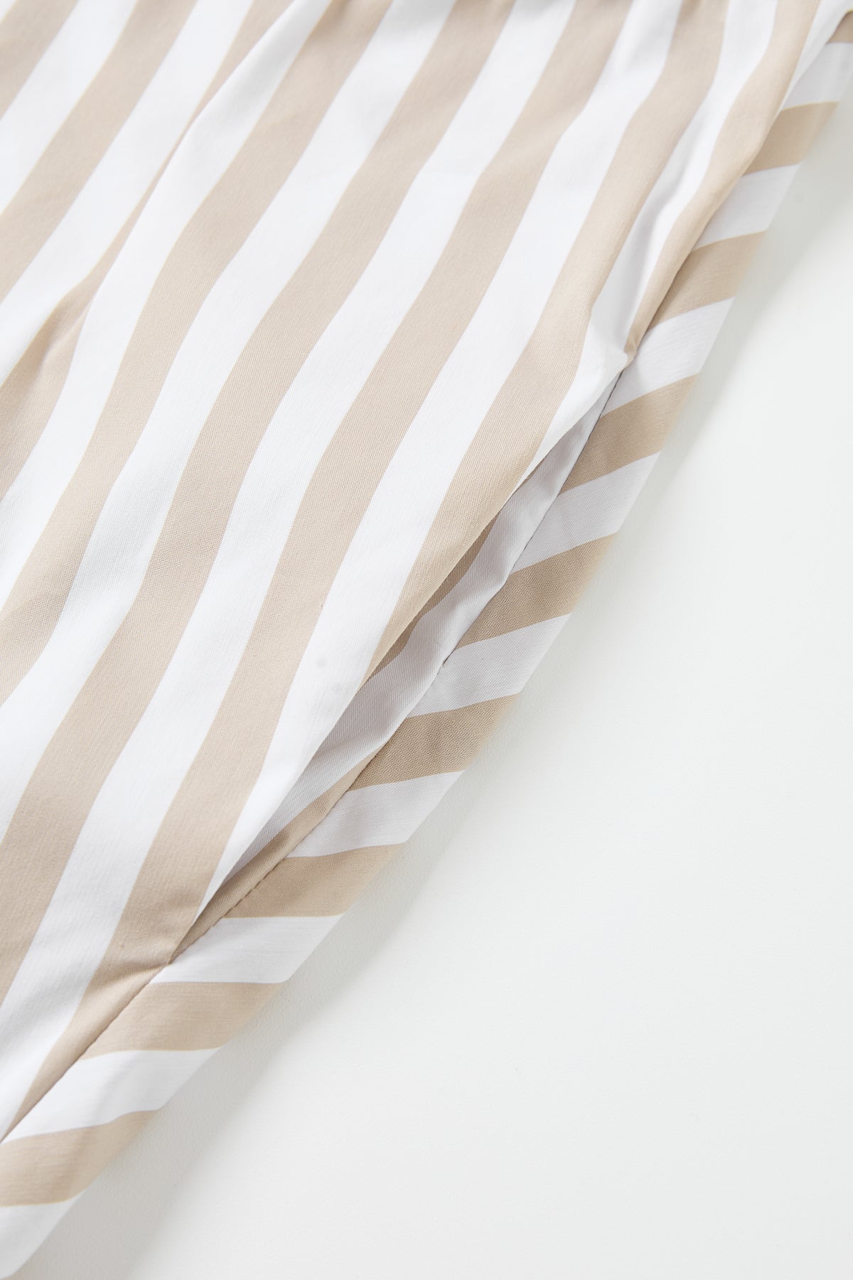 Striped Mix Short Sleeve Midi Dress
