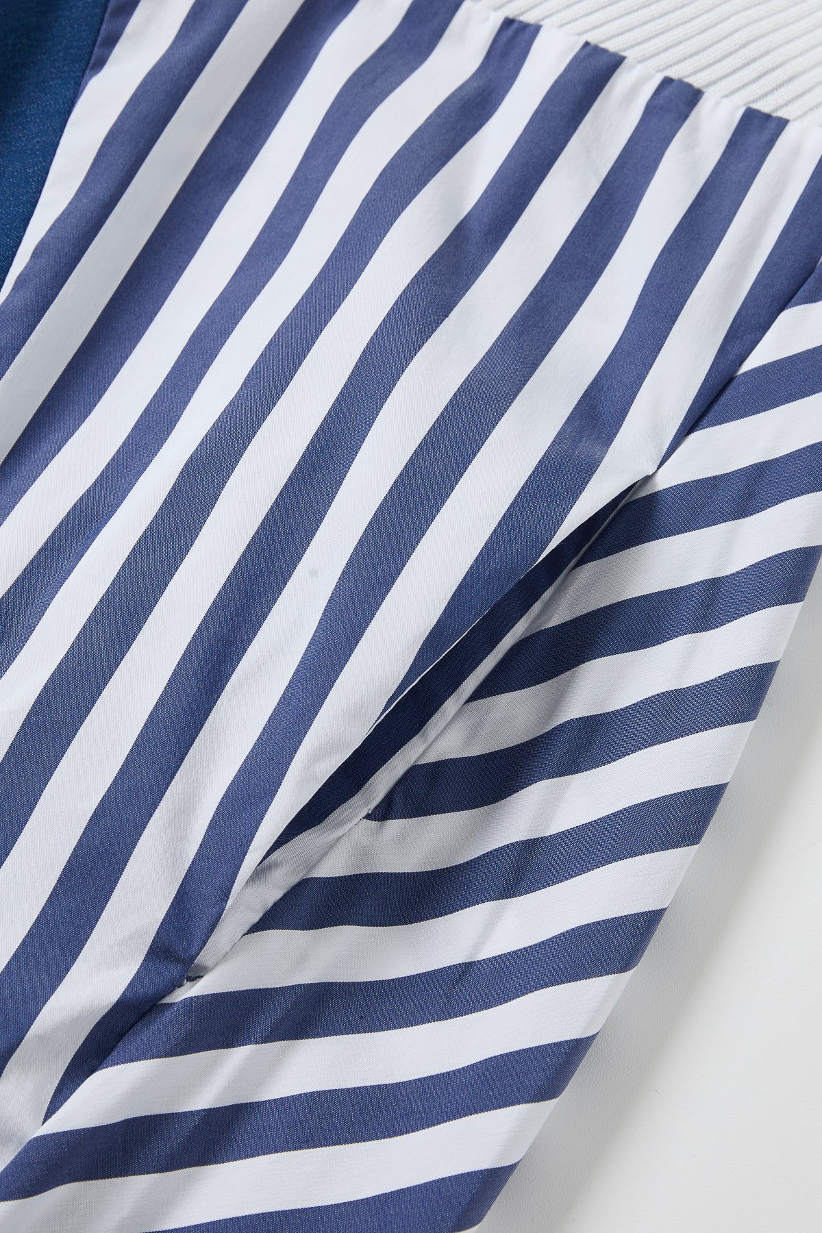 Striped Mix Short Sleeve Midi Dress