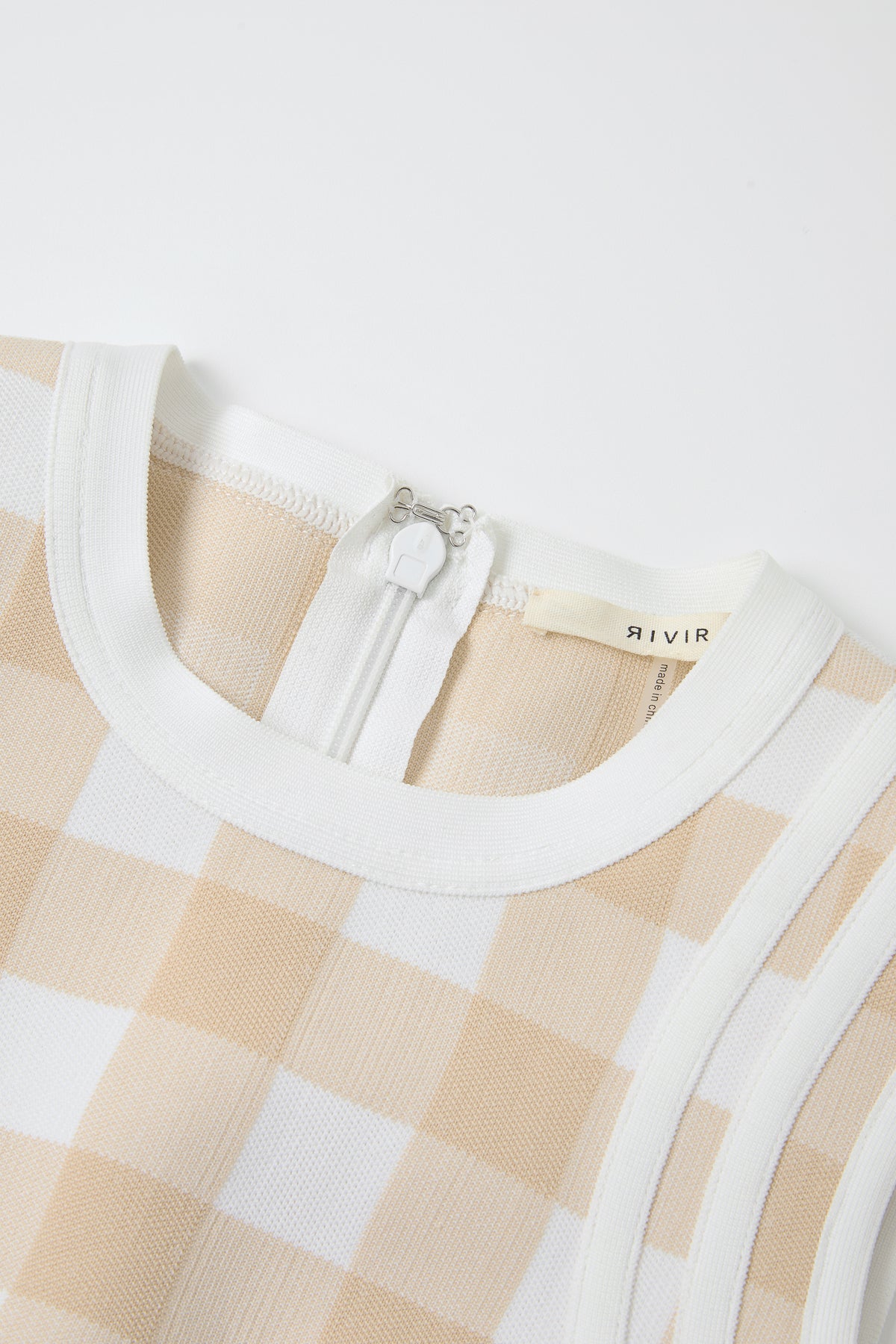 Gingham Print Bandage Asymmetrical Hem Dress