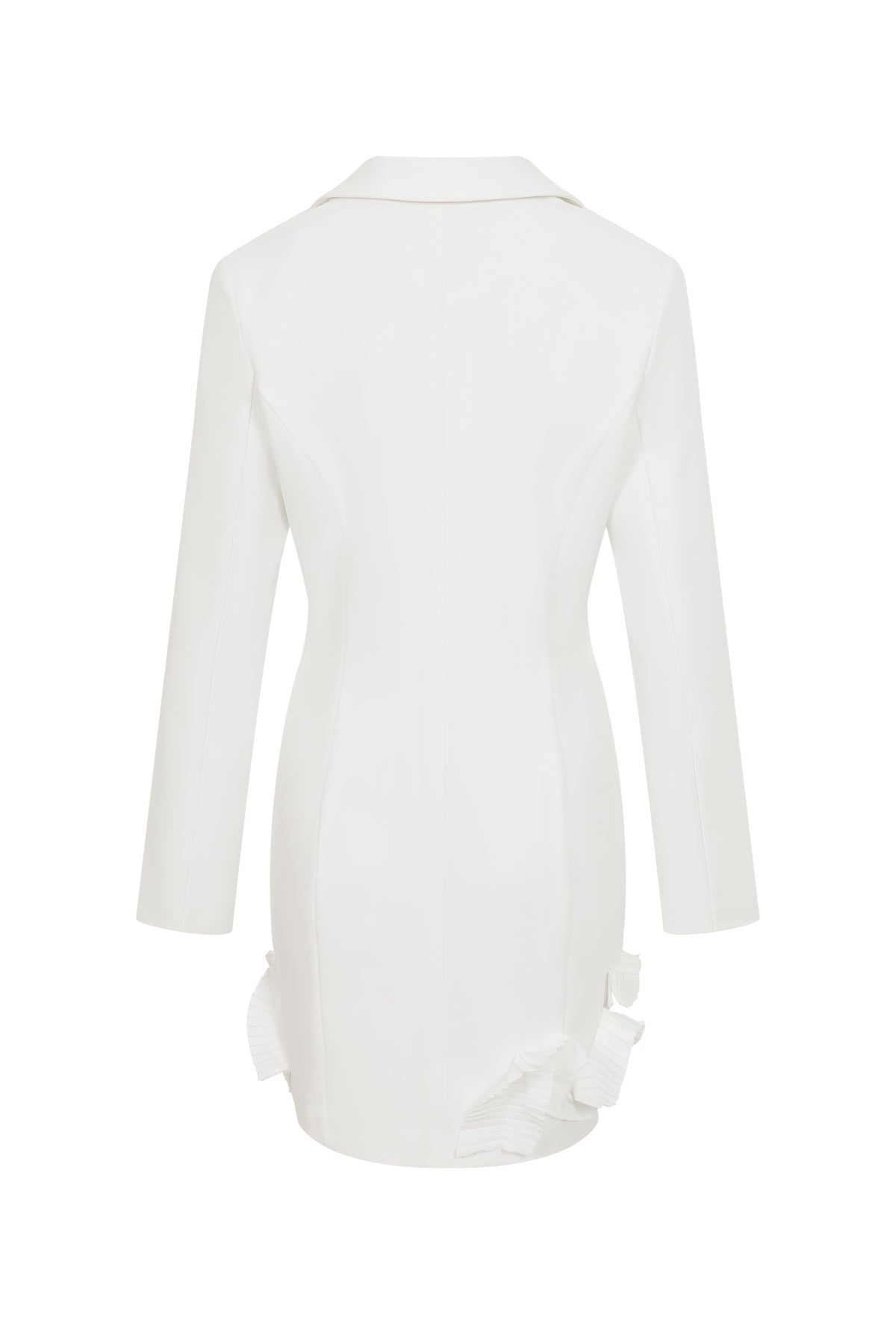 Elysian Woven Blazer Dress with Ruffle Trim