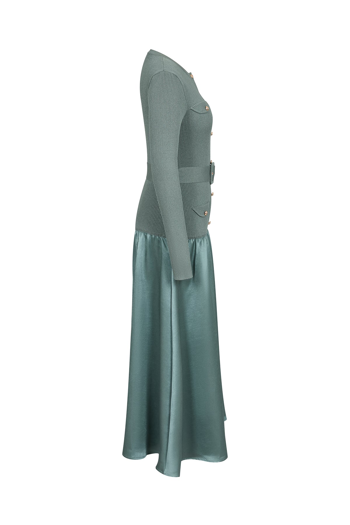 Odile Twofer Knit Midi Dress with Belt
