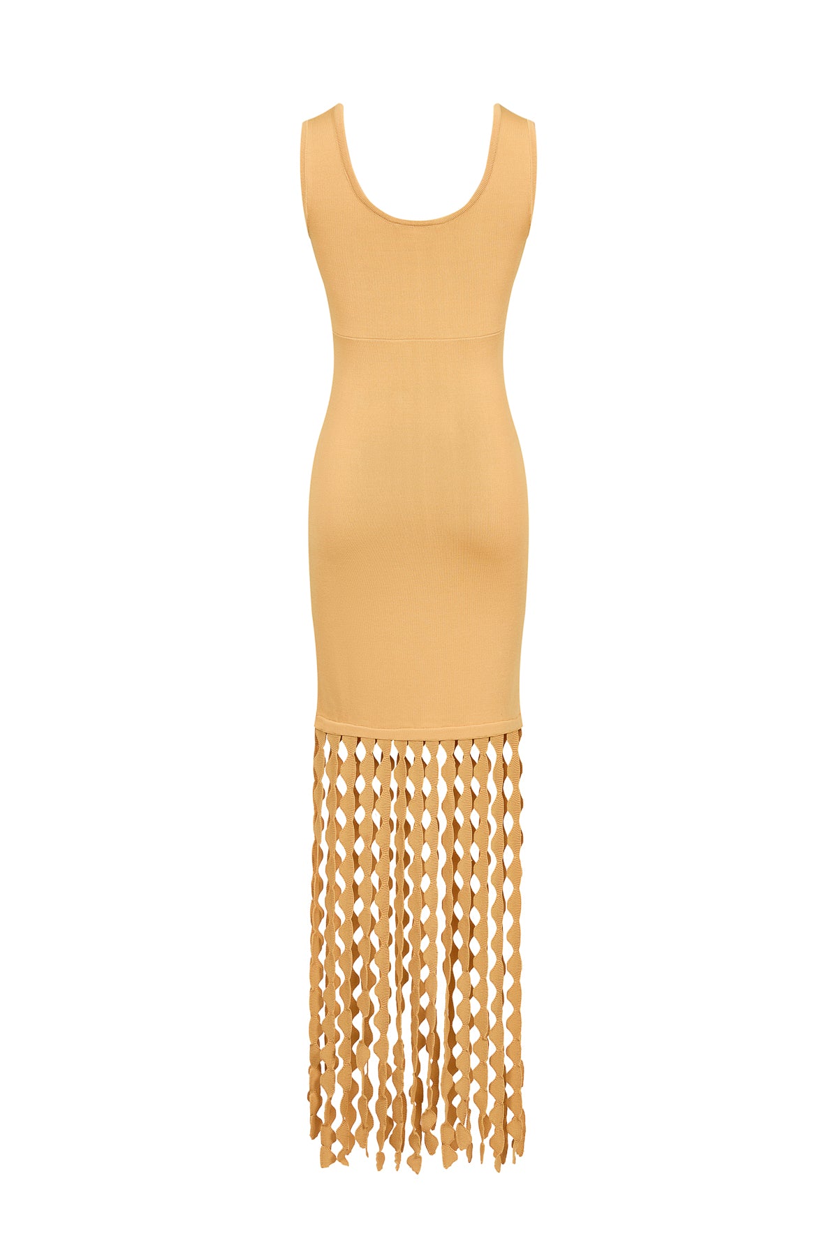 Knit Slvls Scallop Fringe Dress