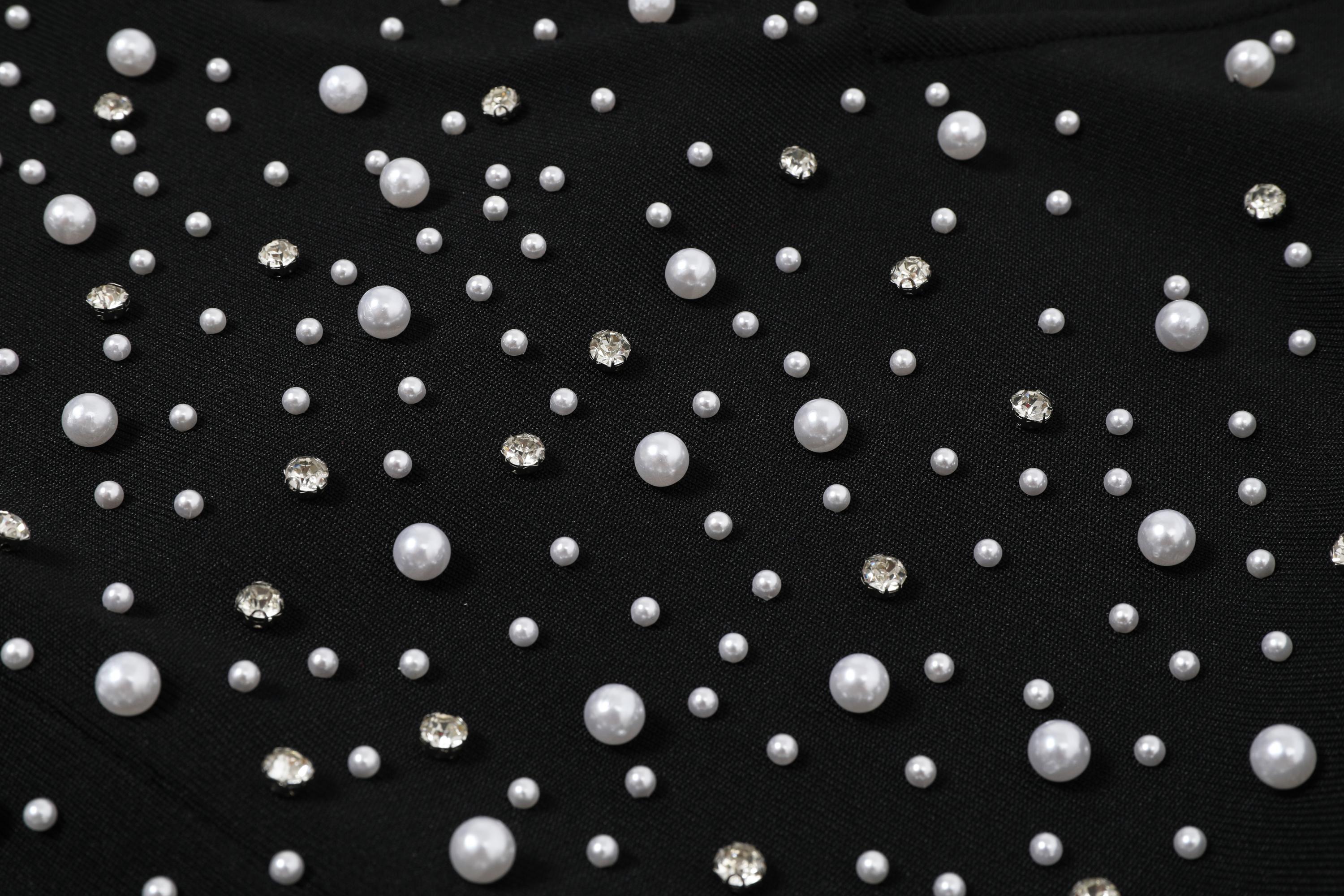 Oceane Pearl Embellished Maxi Dress