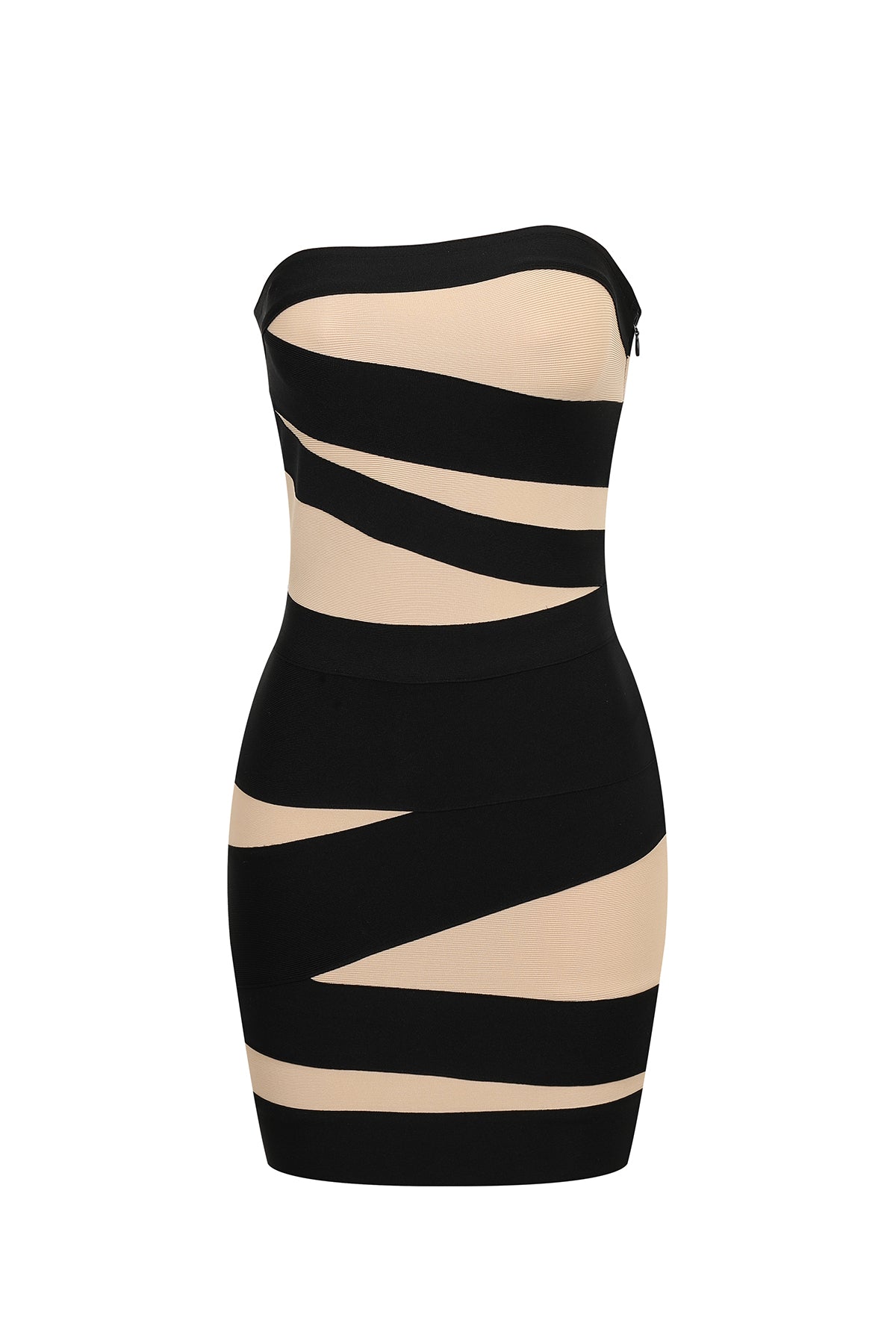 Bandage Tube Dress with Stripes