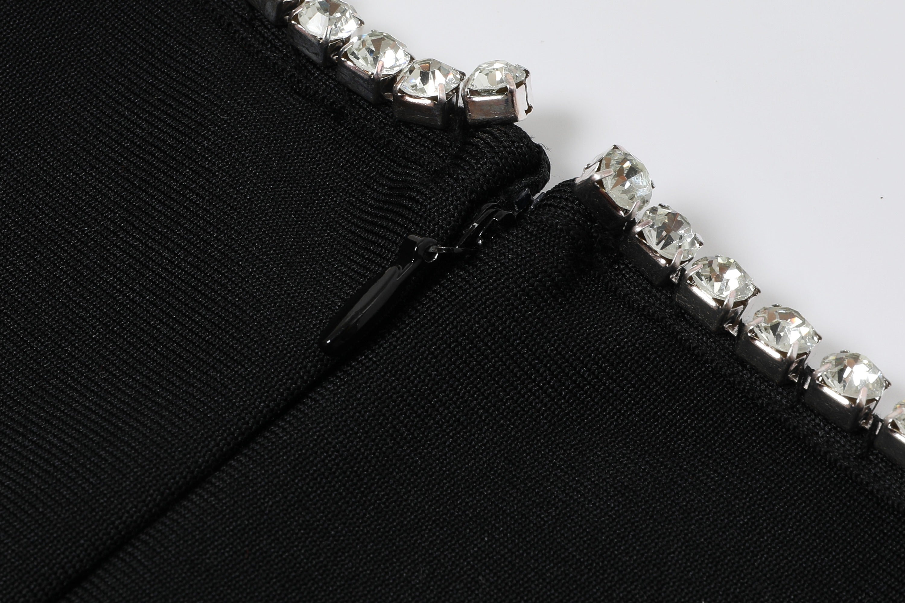 Sleeveless Bandage Dress with Rhinestones