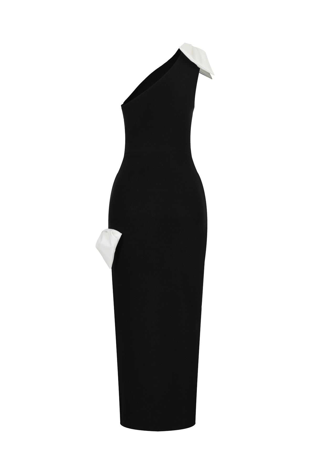 Sculpted Elegance Bow Maxi Dress