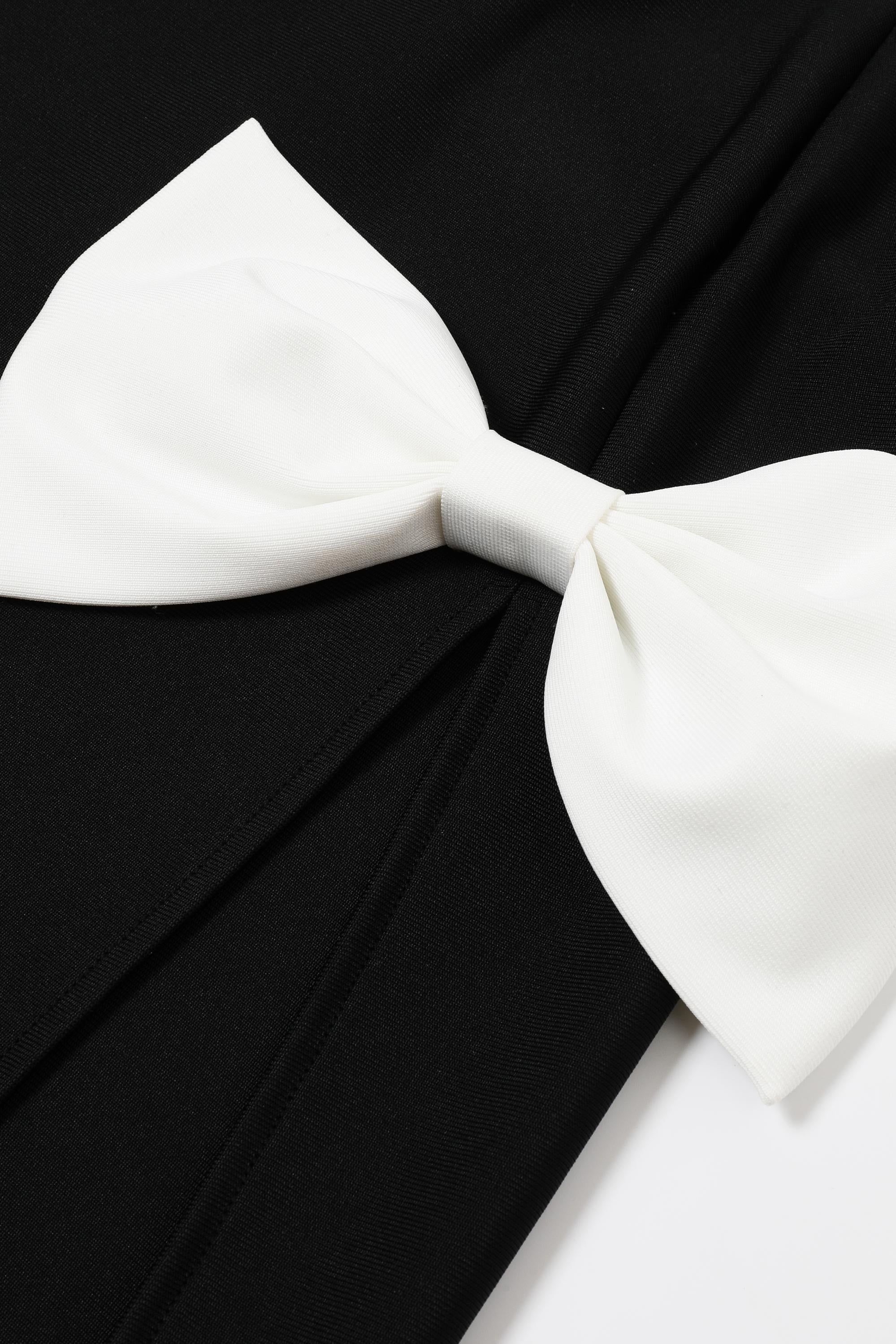 Sculpted Elegance Bow Maxi Dress