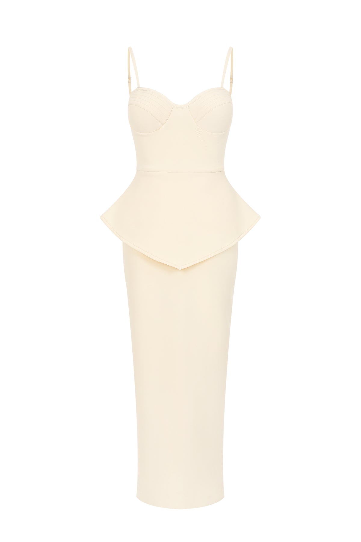 The Sweetheart Sculpted Peplum Bandage Dress