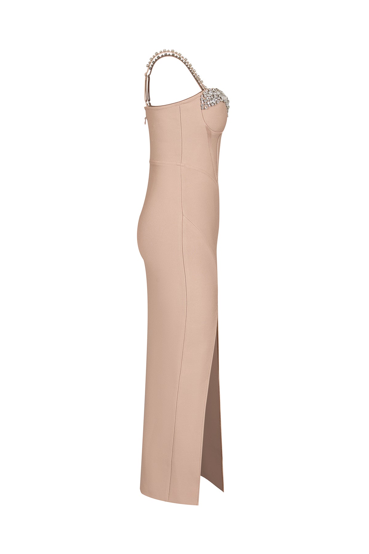 Bandage Embellished Corset Midi Dress
